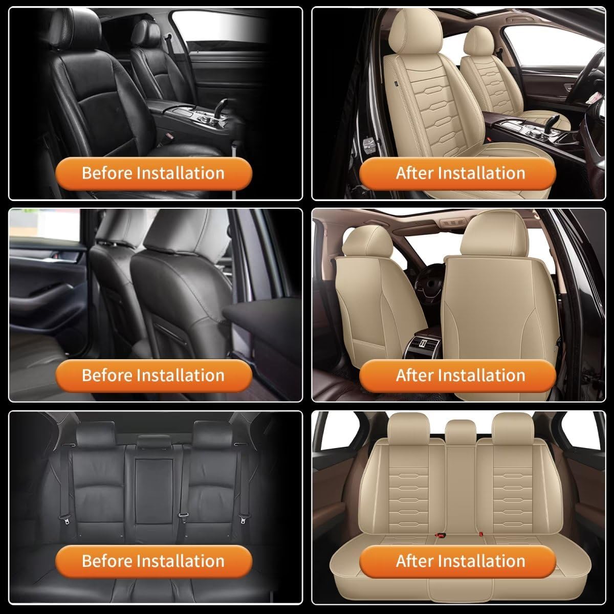 AOMSAZTO Funda de asiento de coche para Nissan Kicks 2018 2019 2020 2021 2022 2023 juego completo de 5 asientos de cuero protector de cojín de