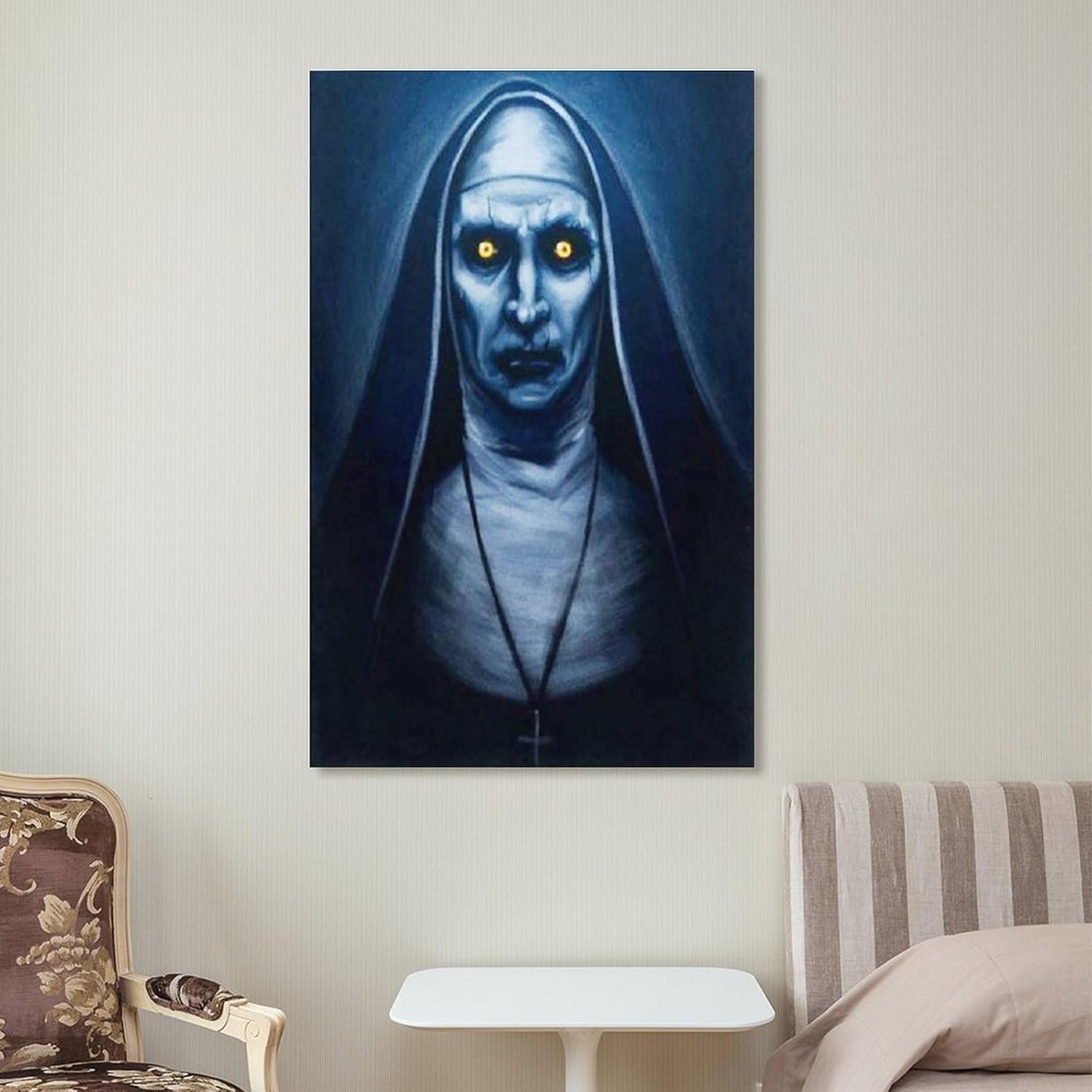 Pósteres de arte de terror, carteles de decoración de habitación de monja aterradora, pósteres geniales para decoración de pared, decoración de
