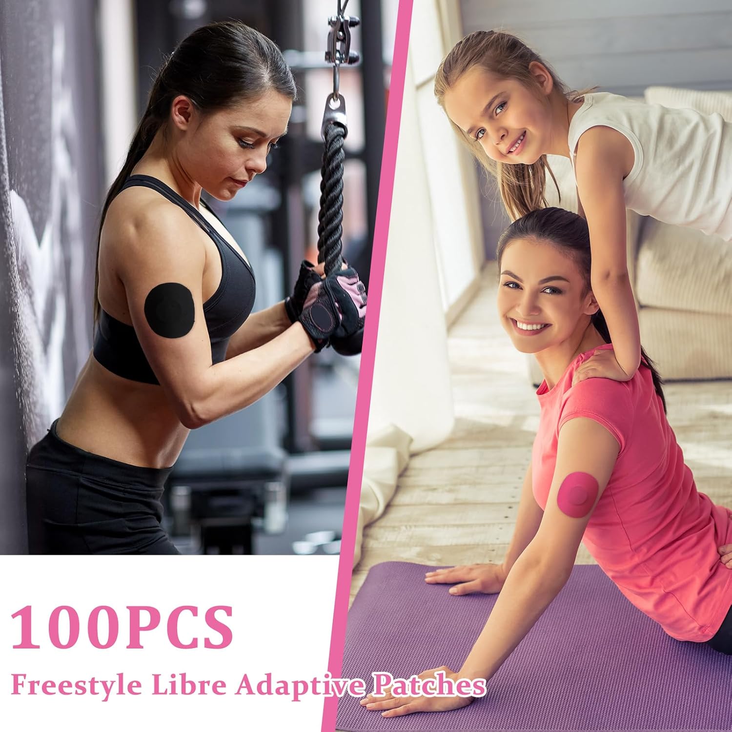 Timgle Paquete de 100 fundas para sensores de estilo libre, impermeables, parches adhesivos a prueba de sudor, cinta adhesiva precortada para
