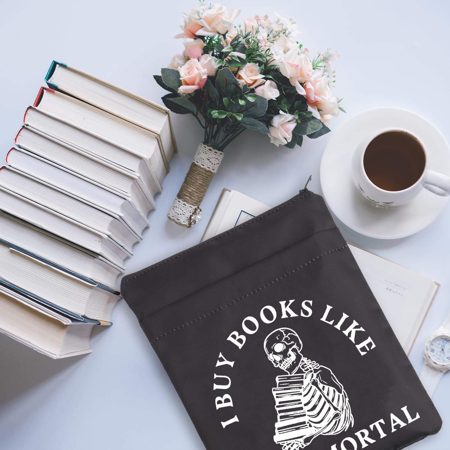 BDPWSS Regalos para lectores de romance oscuro I Buy Books Like I’m Immortal Funny Bookish Gift for Reader Teacher Librarian Booktok Merch (Comprar