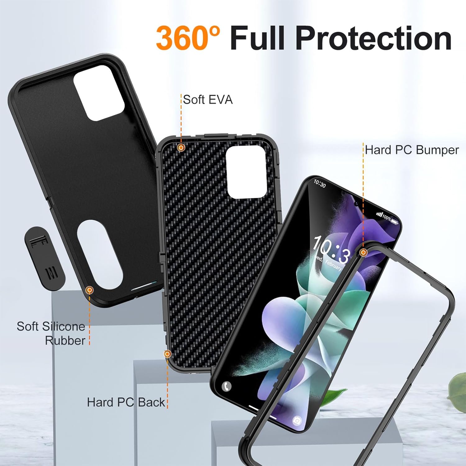 Funda para Moto G Power 5G 2023 con soporte integrado, a prueba de golpes, polvo y caídas, 3 capas, grado militar, funda protectora para Motorola