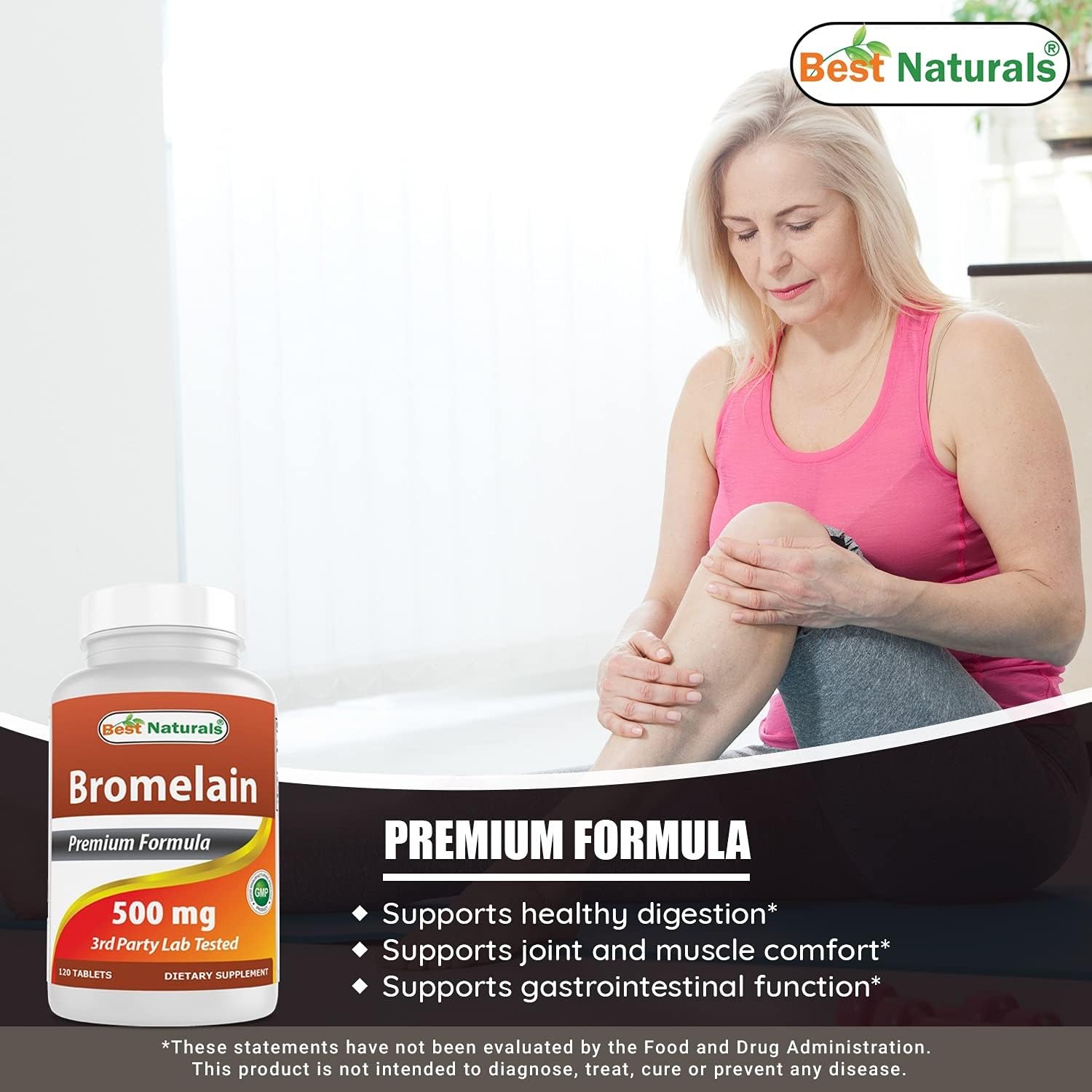 Best Naturals Bromelina 500mg 120 comprimidos (120 unidades (paquete de 2))