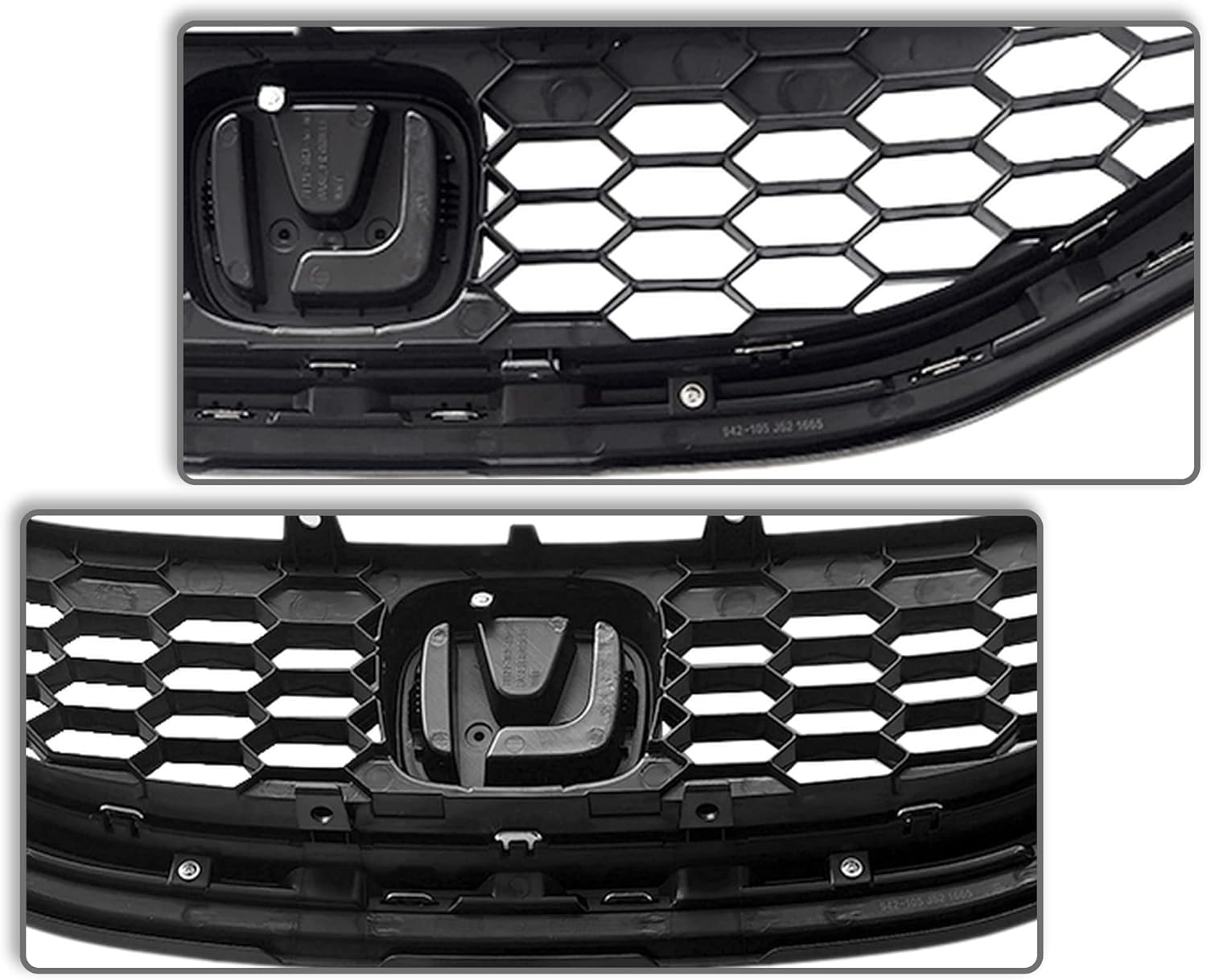 Para 2013 2014 2015 Honda Civic Sedan Parachoques Delantero Superior Parrilla WChrome Trim Parachoques Asamblea HO1200216