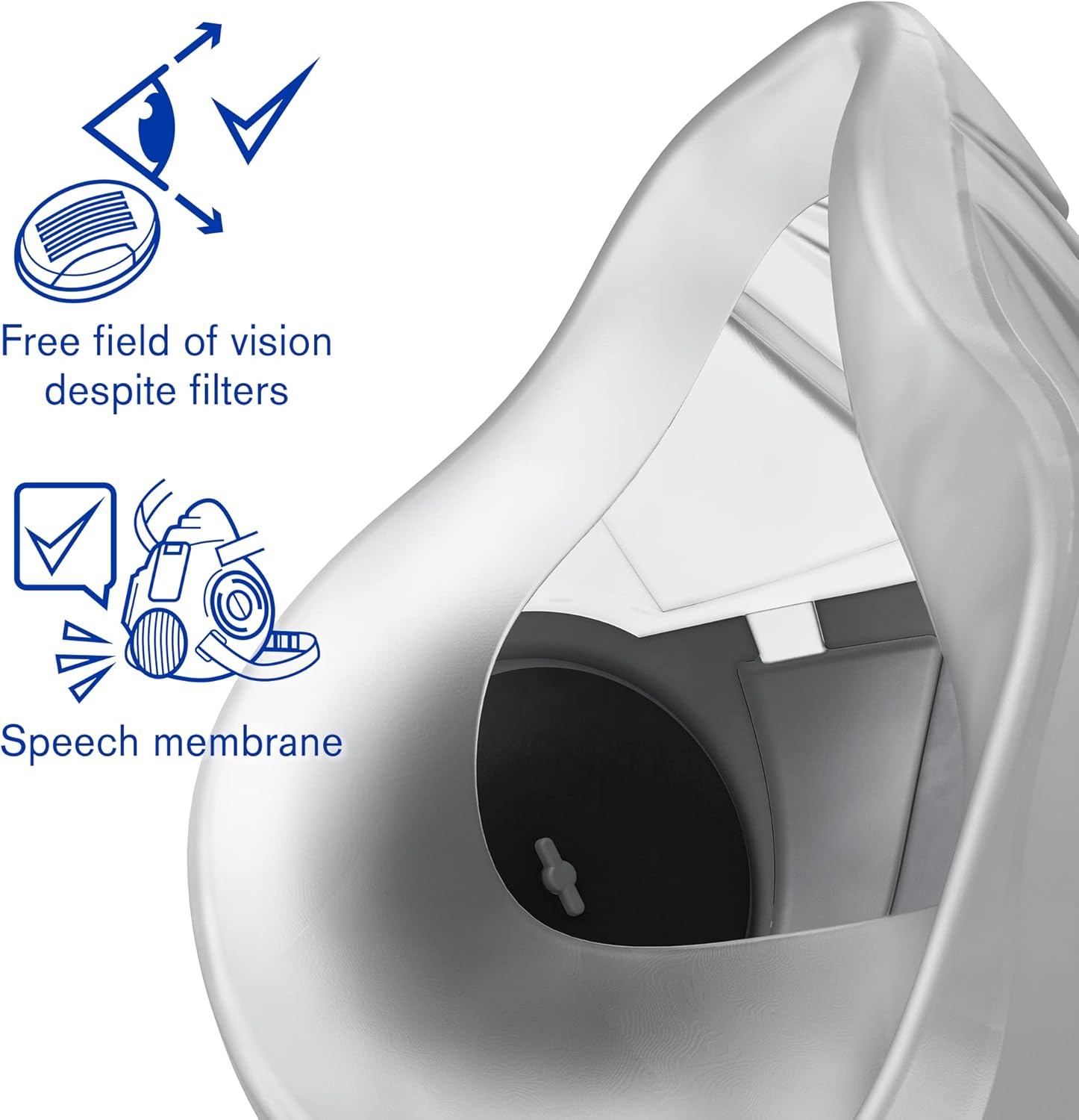 Dräger X-plore 3300 Máscara respiradora de media cara, tamaño L, aprobada por NIOSH