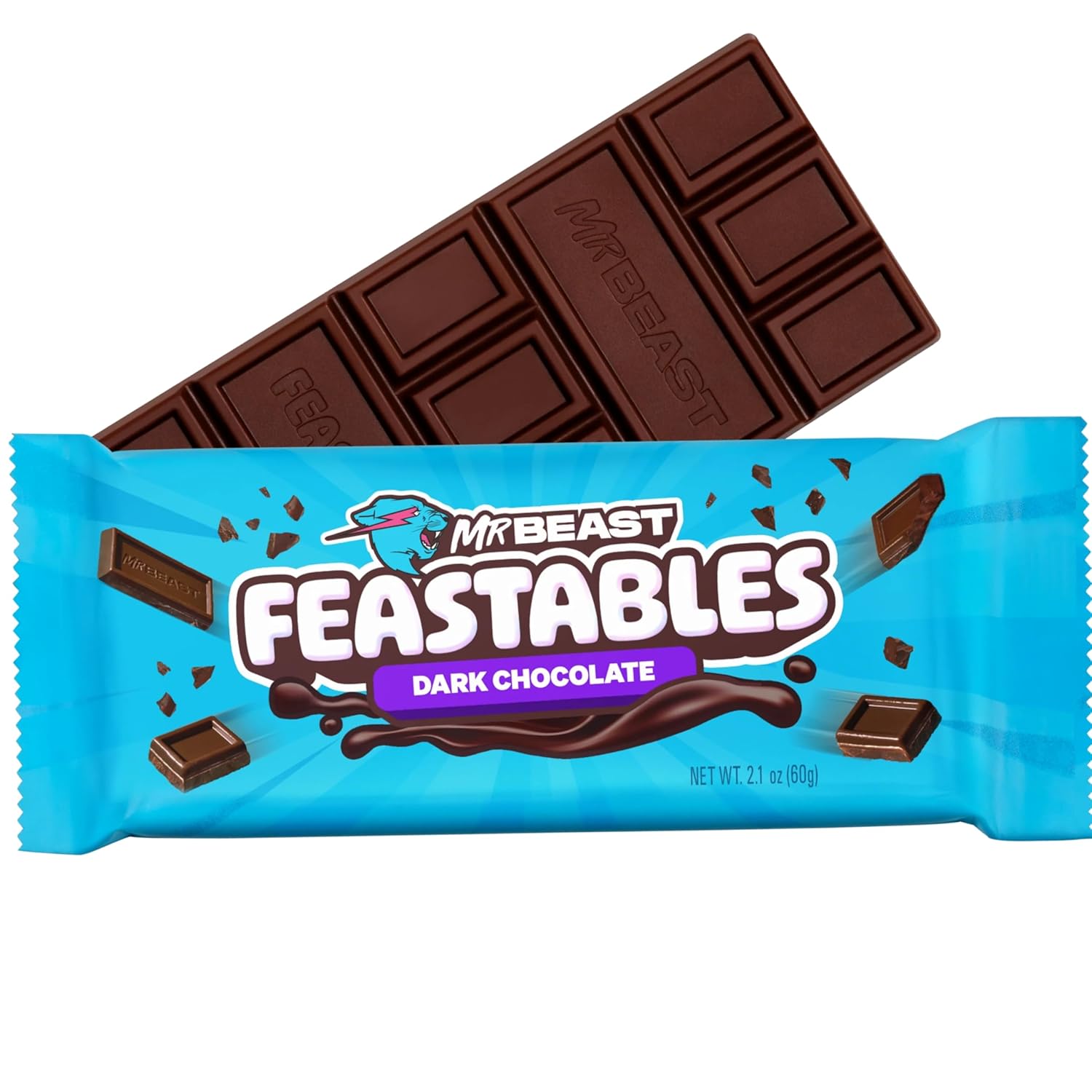 FANTASTY MALL – Barras de chocolate Feastable Mr Beast con mantequilla de maní, chocolate con leche, chocolate negro, sal marina y almendras