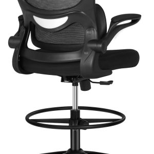 Misolant Silla de dibujo, silla de oficina alta para escritorio de pie, silla de oficina alta con altura ajustable y reposapiés, silla de dibujo de Misolant Silla de dibujo, silla de oficina alta para escritorio de pie, silla de oficina alta con altura ajustable y reposapiés, silla de dibujo de