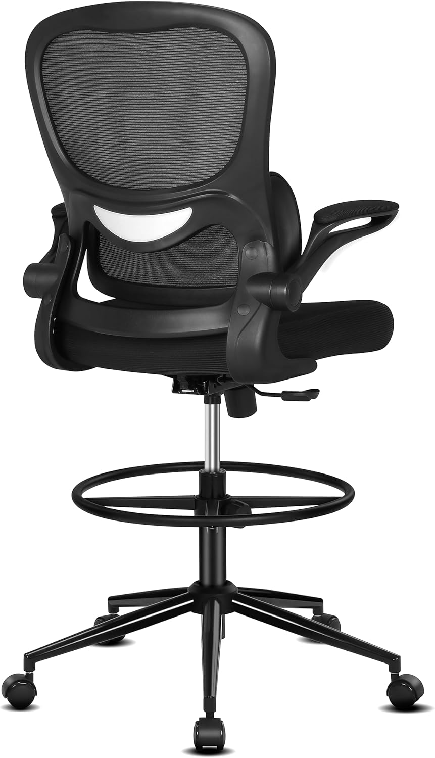 Misolant Silla de dibujo, silla de oficina alta para escritorio de pie, silla de oficina alta con altura ajustable y reposapiés, silla de dibujo de