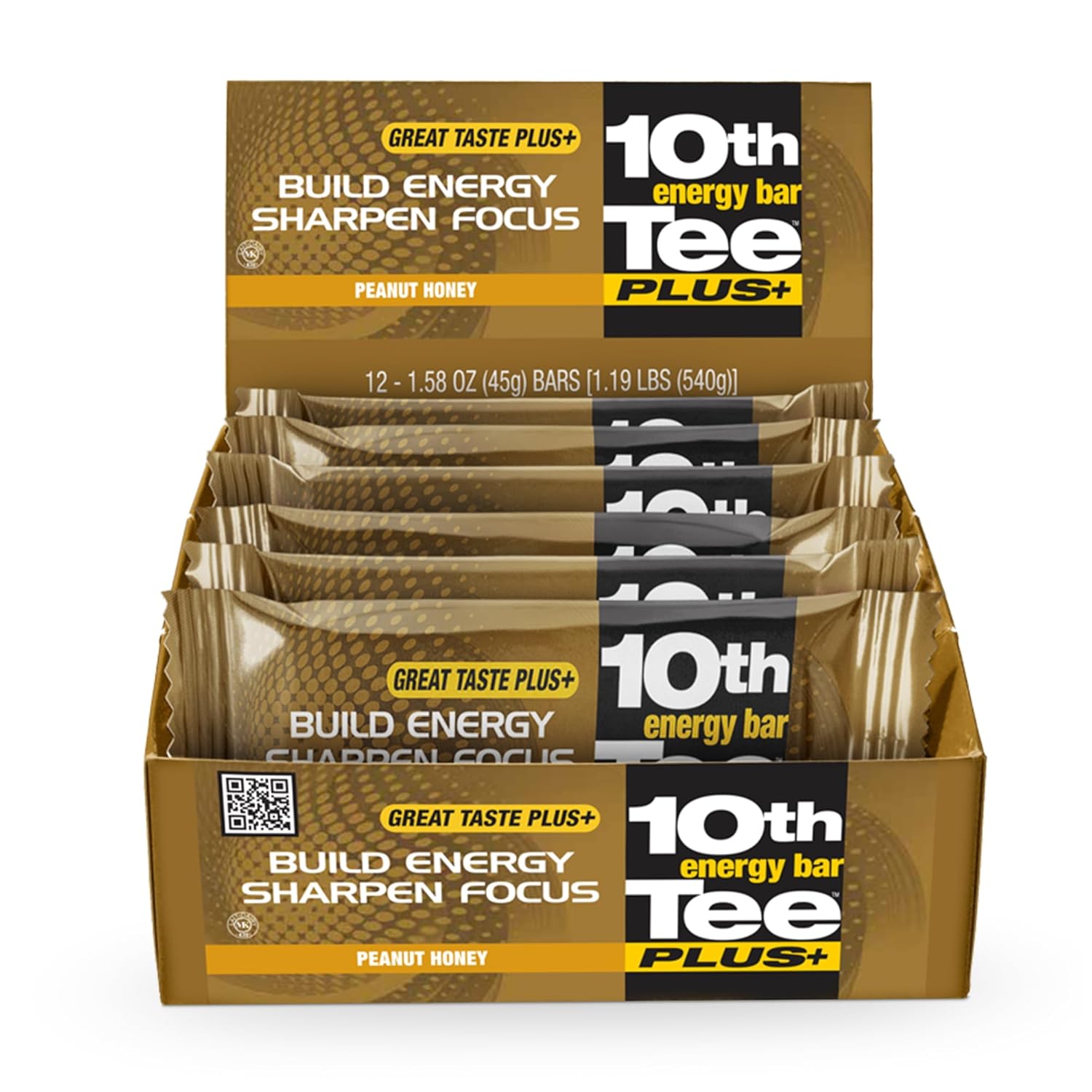 10th Tee PLUS+ Barras de miel de maní hechas con ingredientes naturales  Barra energética de golf, barra de fácil digestión, aperitivos saludables