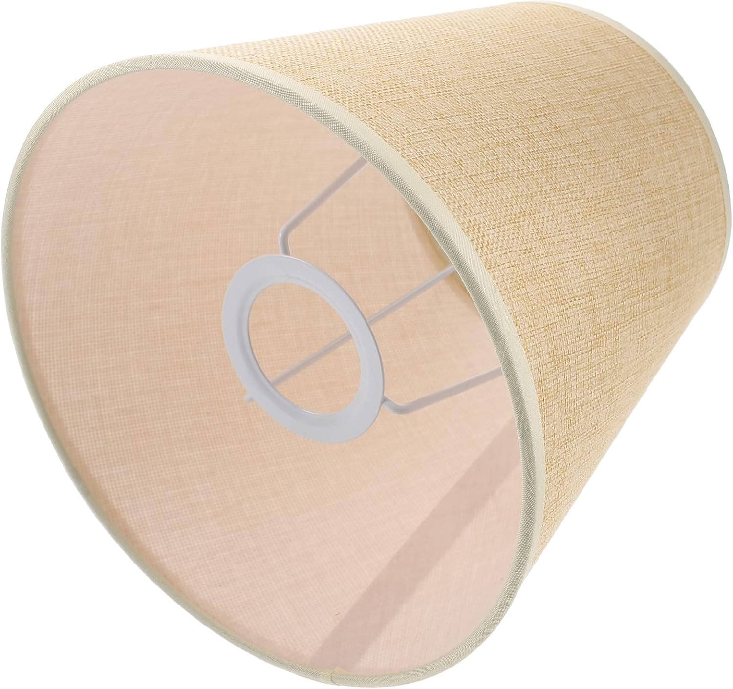 LALAFINA Pantalla pequeña de tela para lámpara de mesa, cubierta de luz de mesa E27, tela de arpillera, reemplazo para lámpara de mesa, lámpara de