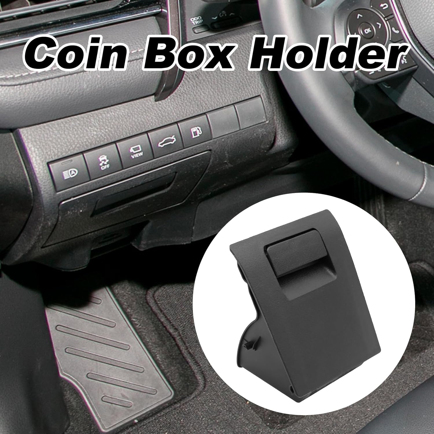 Soporte para caja de monedas de repuesto para 555450-06010-C0 5545006010C0 compatible con Toyota Camry Dashboard Moneda Box Assembly 2018 2019 2020