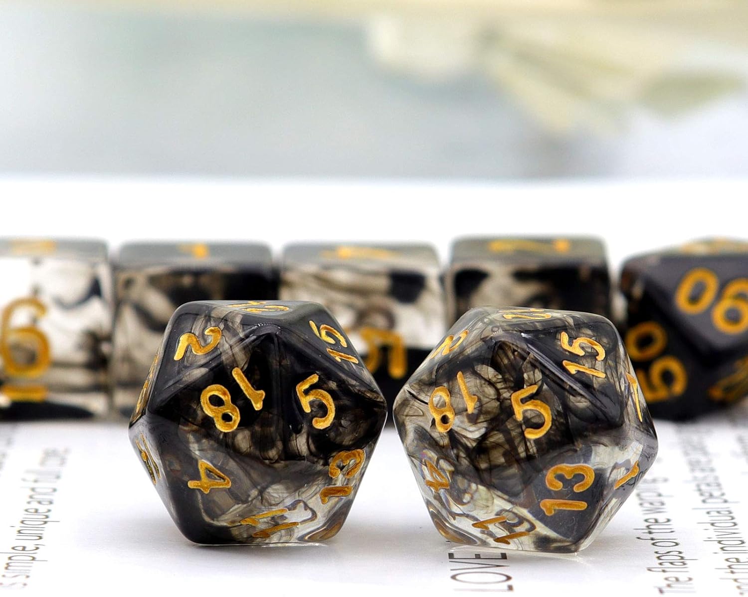 Haxtec – Juego de dados de 7unidades, poliédricos, para juegos de rol como Dragones y Mazmorras