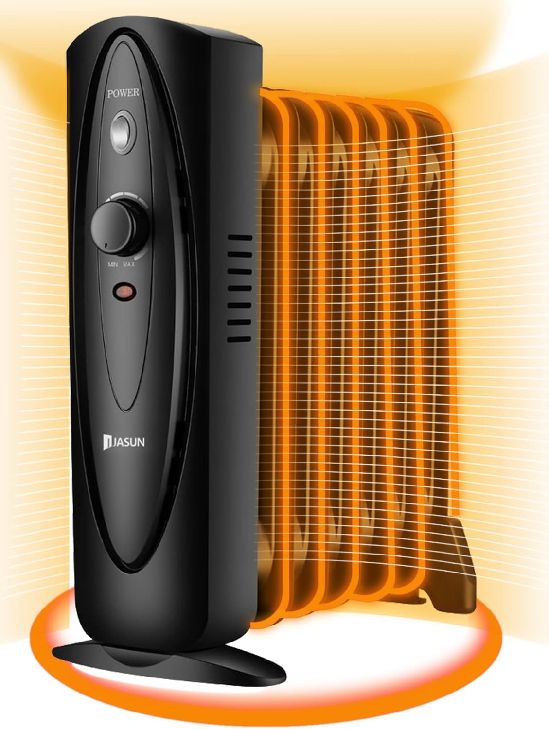 Mini calentador de espacio lleno de aceite, calentador eléctrico con temperatura ajustable, potente calefacción de 700 W para dormitorio, oficina,