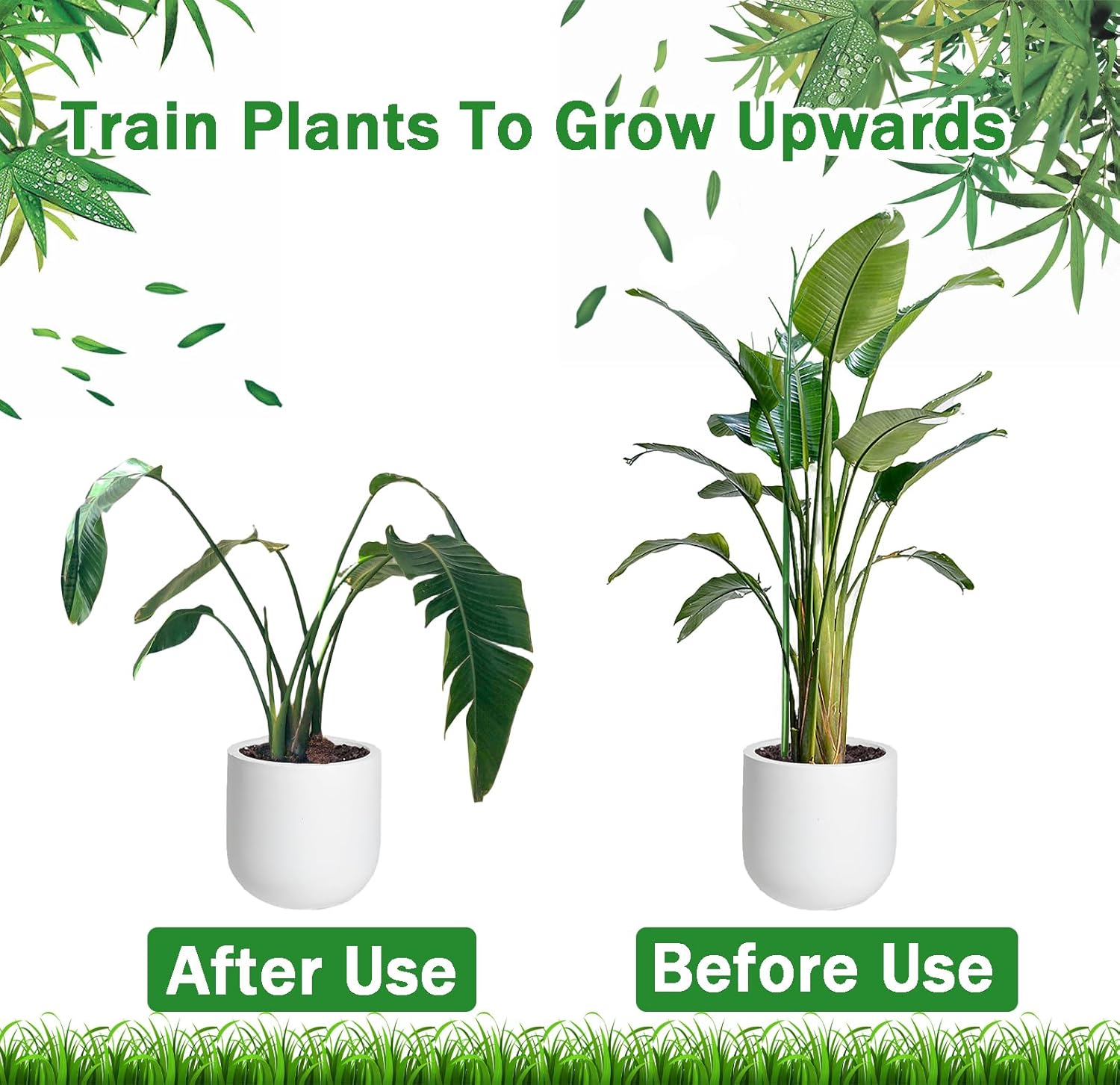 Juego de 5 estacas ajustables de 40 pulgadas de soporte para plantas, postes de enrejado para plantas en macetas de interior y exterior, estaca de