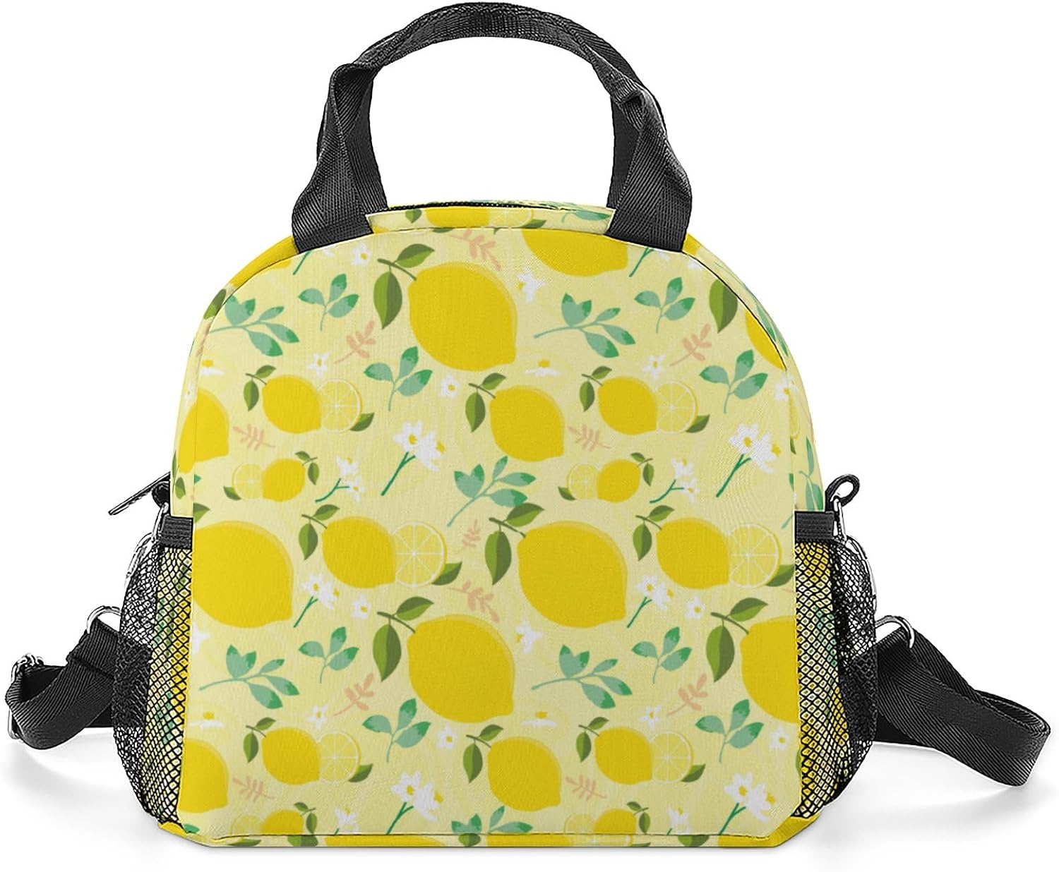 Loncheras aisladas a prueba de fugas para mujeres con correas para el hombro, bolsa de almuerzo con impresión 3D, lonchera grande reutilizable con