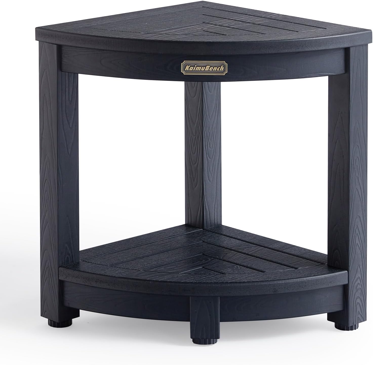Banco de ducha para ducha interior, taburete de ducha esquinero de madera de polietileno, asiento de baño de plástico para afeitarse las piernas,