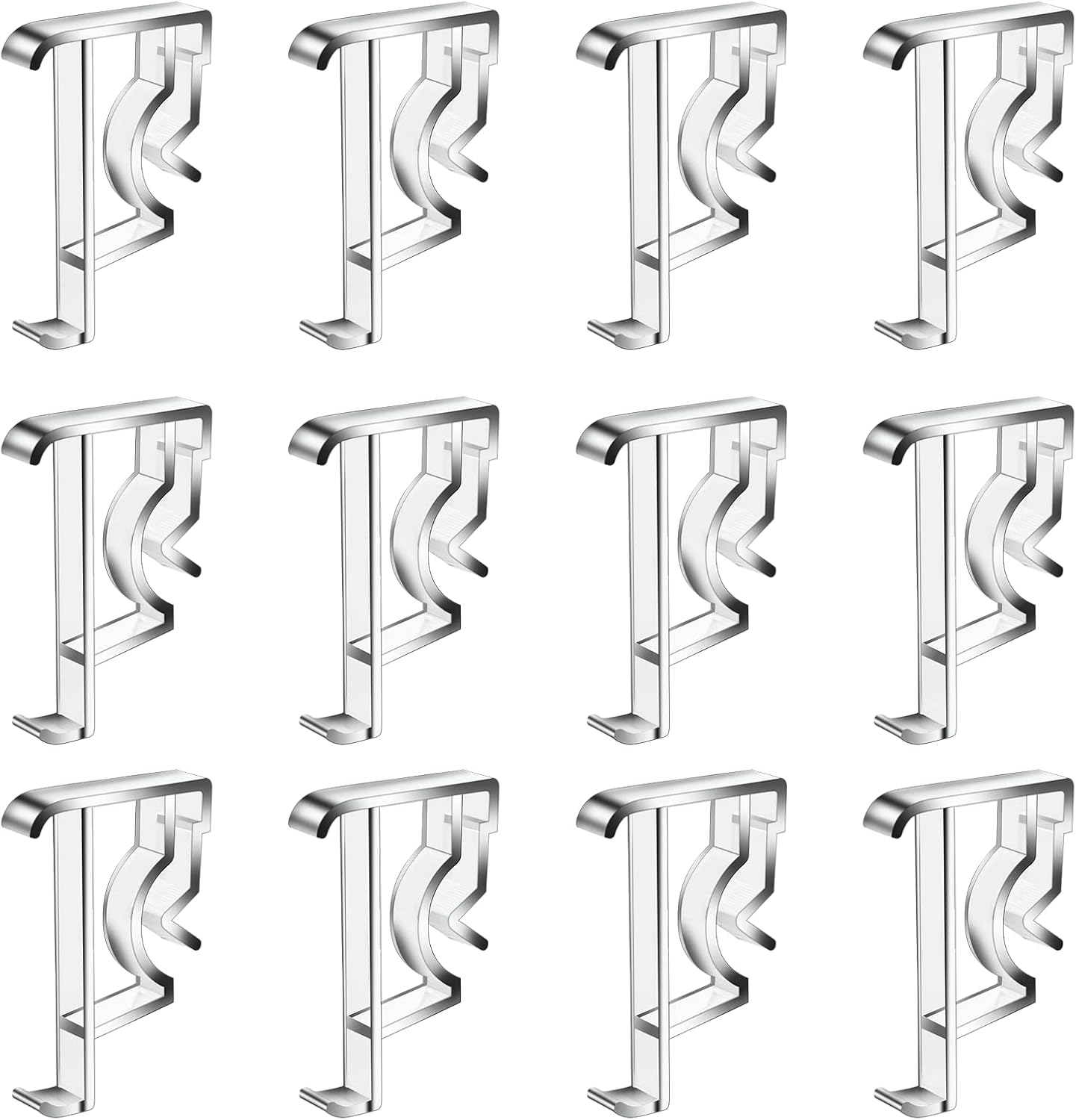 12 clips transparentes para cenefa de 2 pulgadas, clips ocultos para persianas horizontales de repuesto, clips ocultos de plástico para madera o