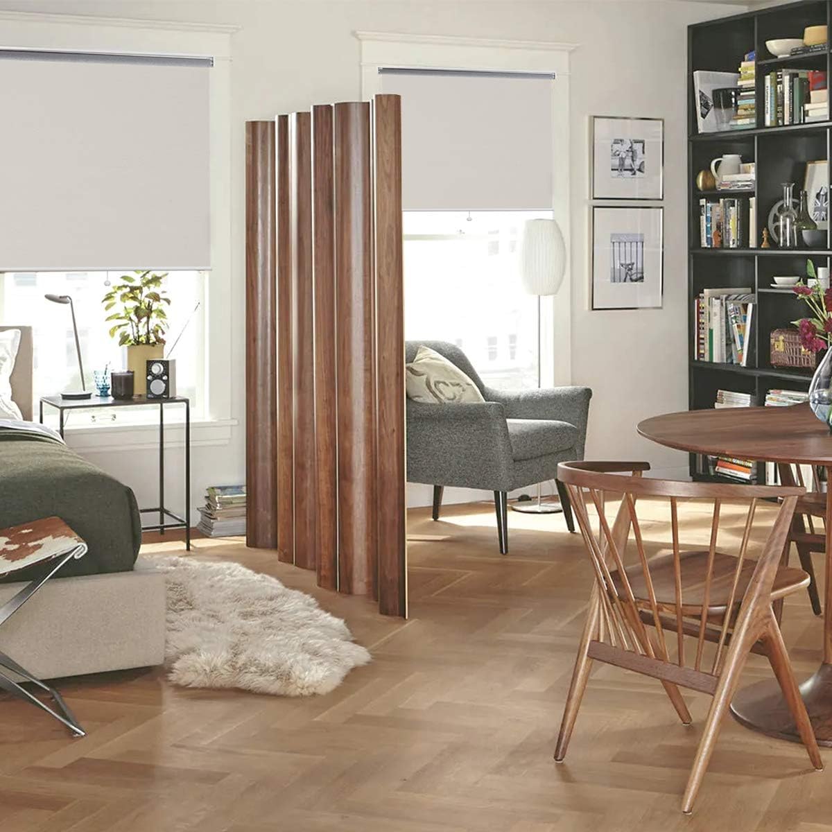 Persianas y cortinas enrollables opacas para ventanas, dormitorio, térmicas, inalámbricas y fáciles de abrir y cerrar, 4 colores, 10 tamaños