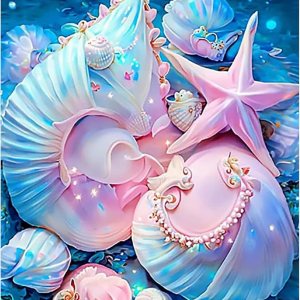 Huacan Kits de pintura de diamantes de playa para adultos, estrellas de mar, conchas marinas 5D, kit de arte de diamantes de taladro completo, Huacan Kits de pintura de diamantes de playa para adultos, estrellas de mar, conchas marinas 5D, kit de arte de diamantes de taladro completo,