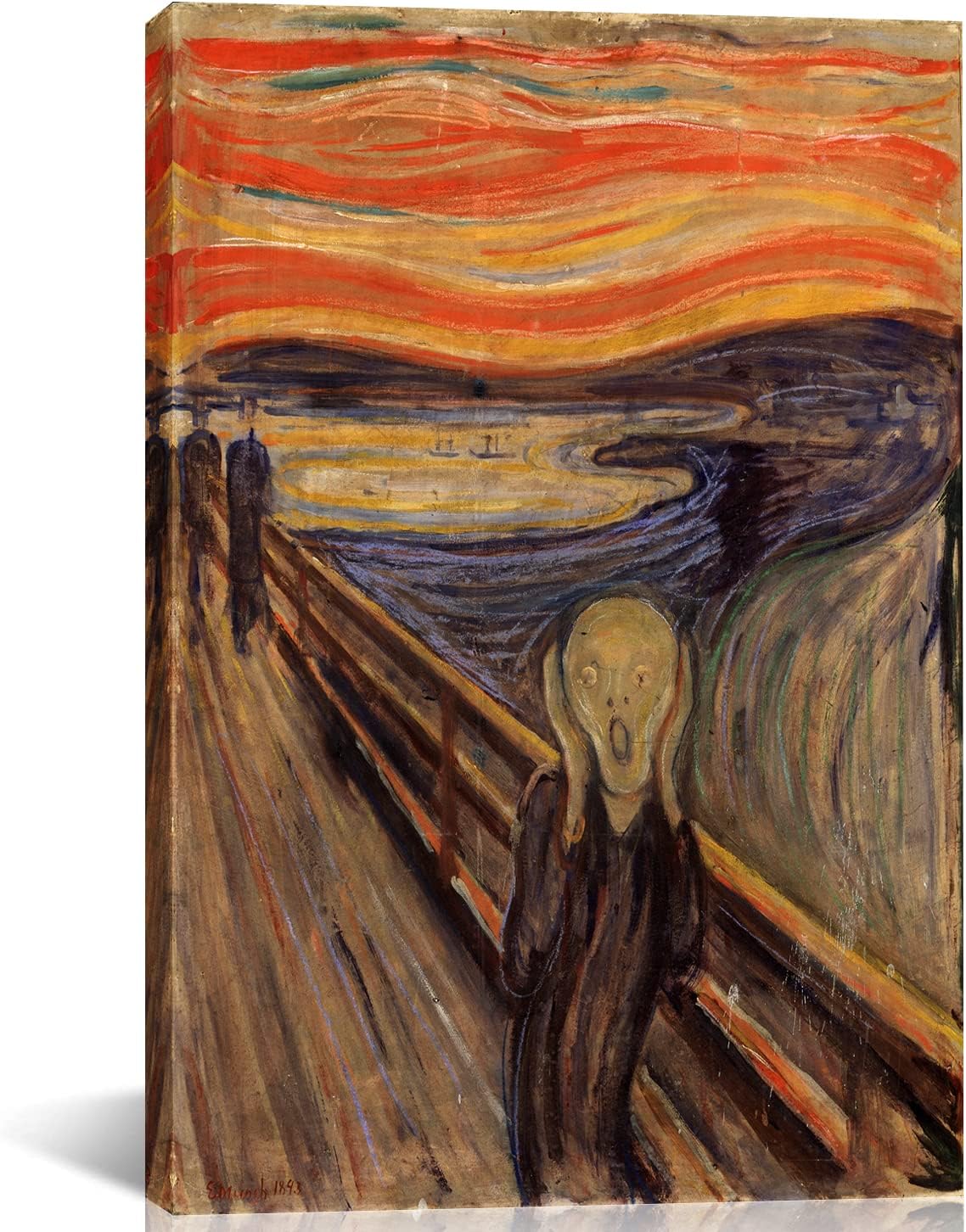 GLOKAKA The Scream de Edward Munch – Lienzo decorativo para pared, diseño de pinturas famosas del mundo, para el hogar, sala de estar, oficina,