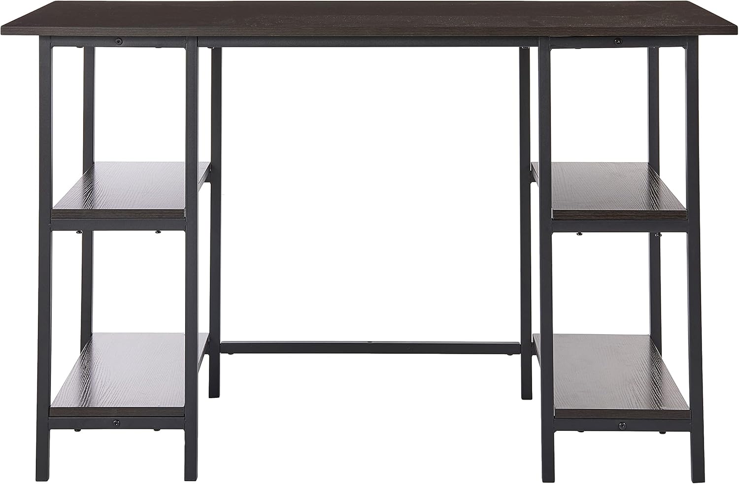 OneSpace Camden – Escritorio para computadora con 4 estantes, color espresso