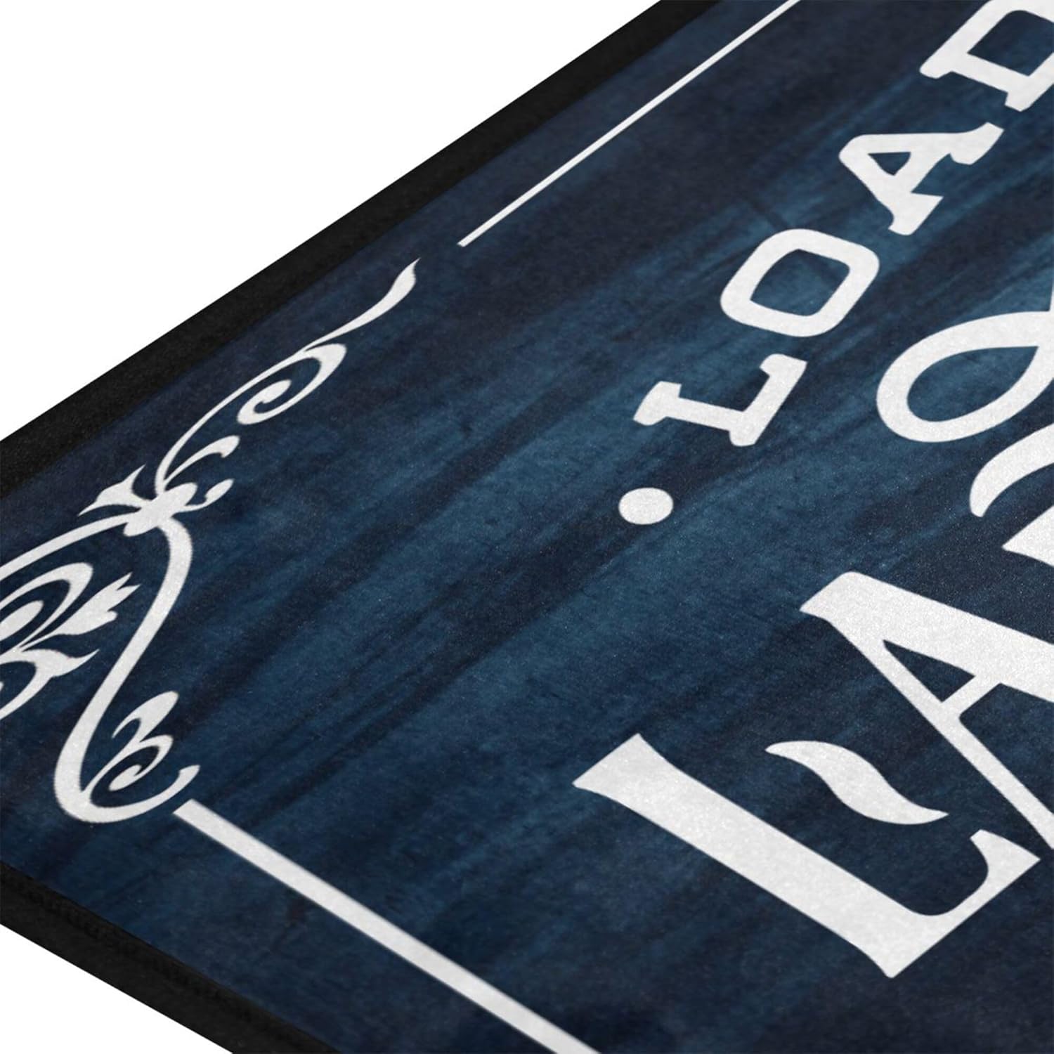 KLL Alfombra para cuarto de servicio, cocina, alfombra de baño, alfombra para lavadora, decoración de lavandería, alfombra de área, color azul