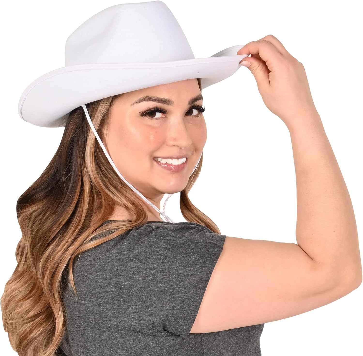 Beistle Sombreros de vaquero de fieltro negro de 2 piezas para disfraz de Halloween