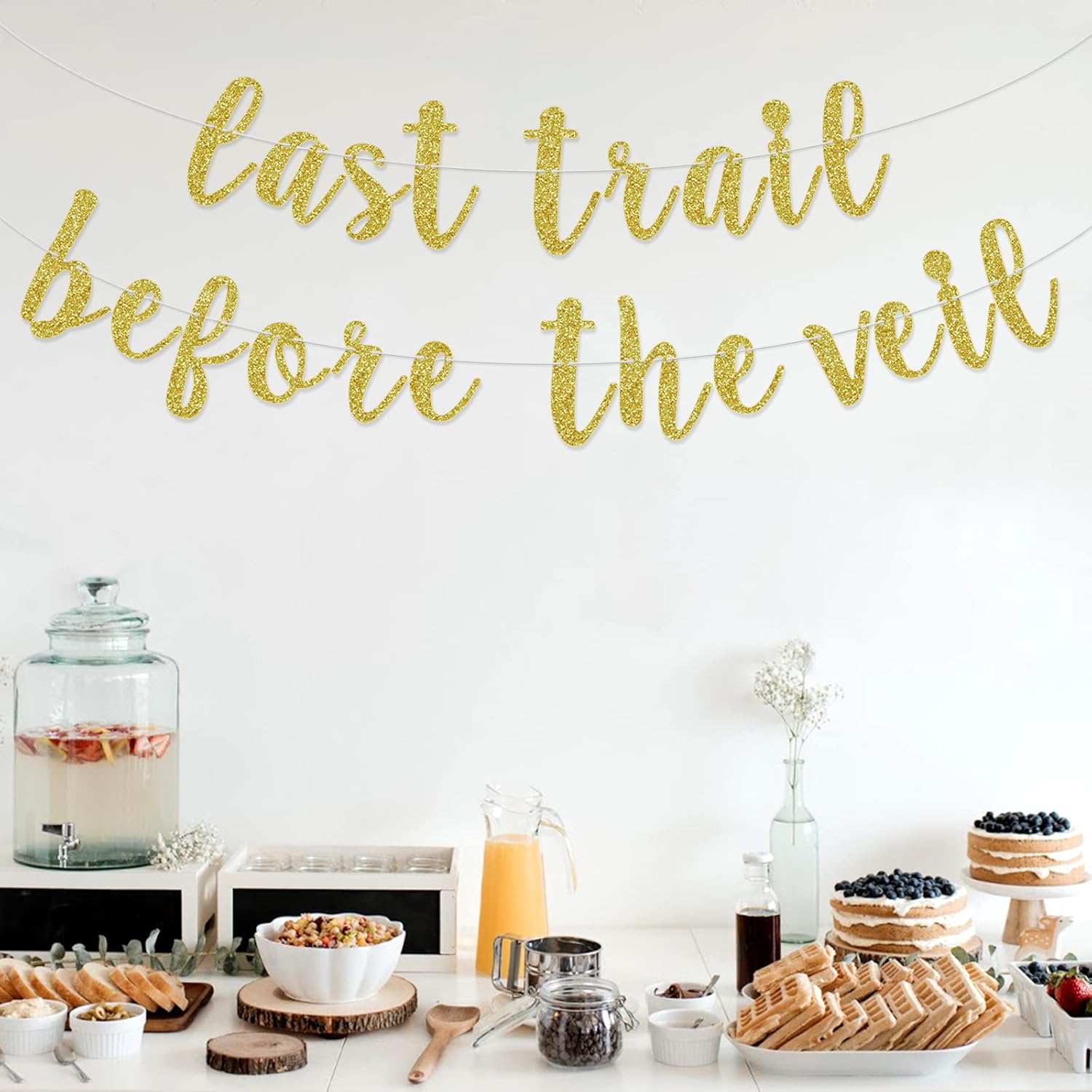 Cartel de Last Trail Before The Veil, suministros de decoración de despedida de soltera, decoración de despedida de soltera, letrero de guirnalda de