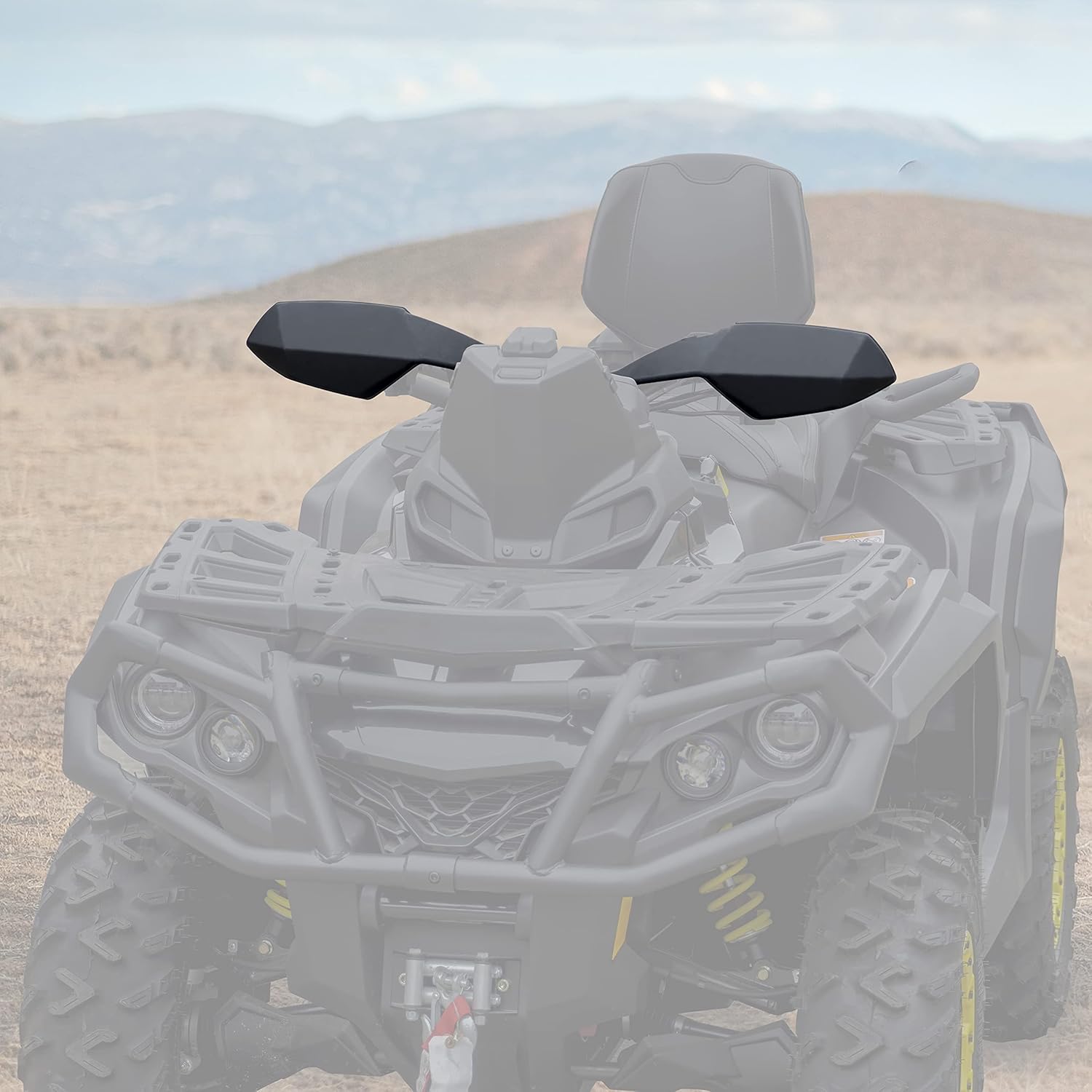 SAUTVS Protector de manos negro deflector de viento para Can Am Outlander, kit de deflector de aire de plástico para accesorios Can-Am Outlander MAX