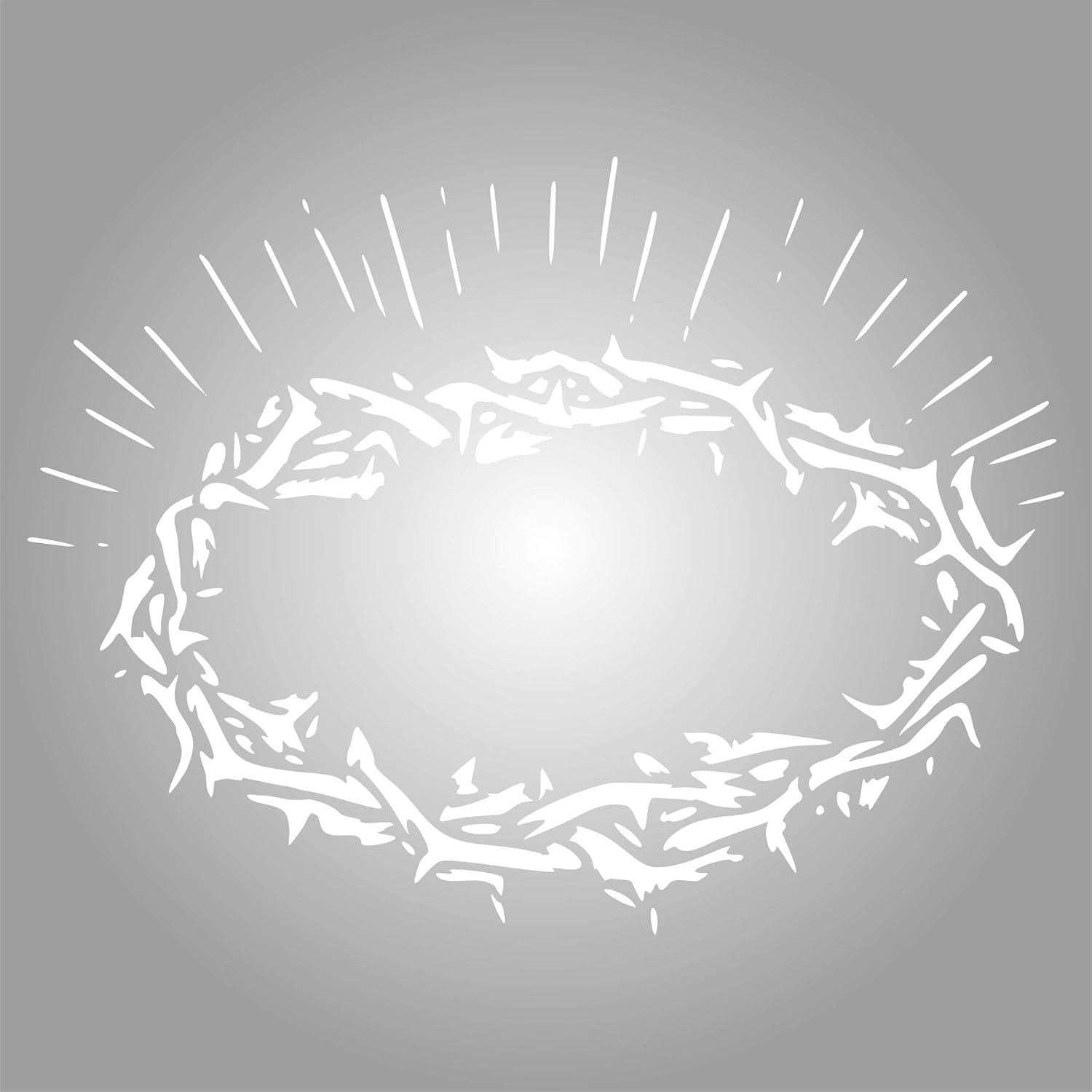 Plantilla de corona de espinas, 8.5 x 6.5 pulgadas de largo, corona de Jesús trenzada religiosa