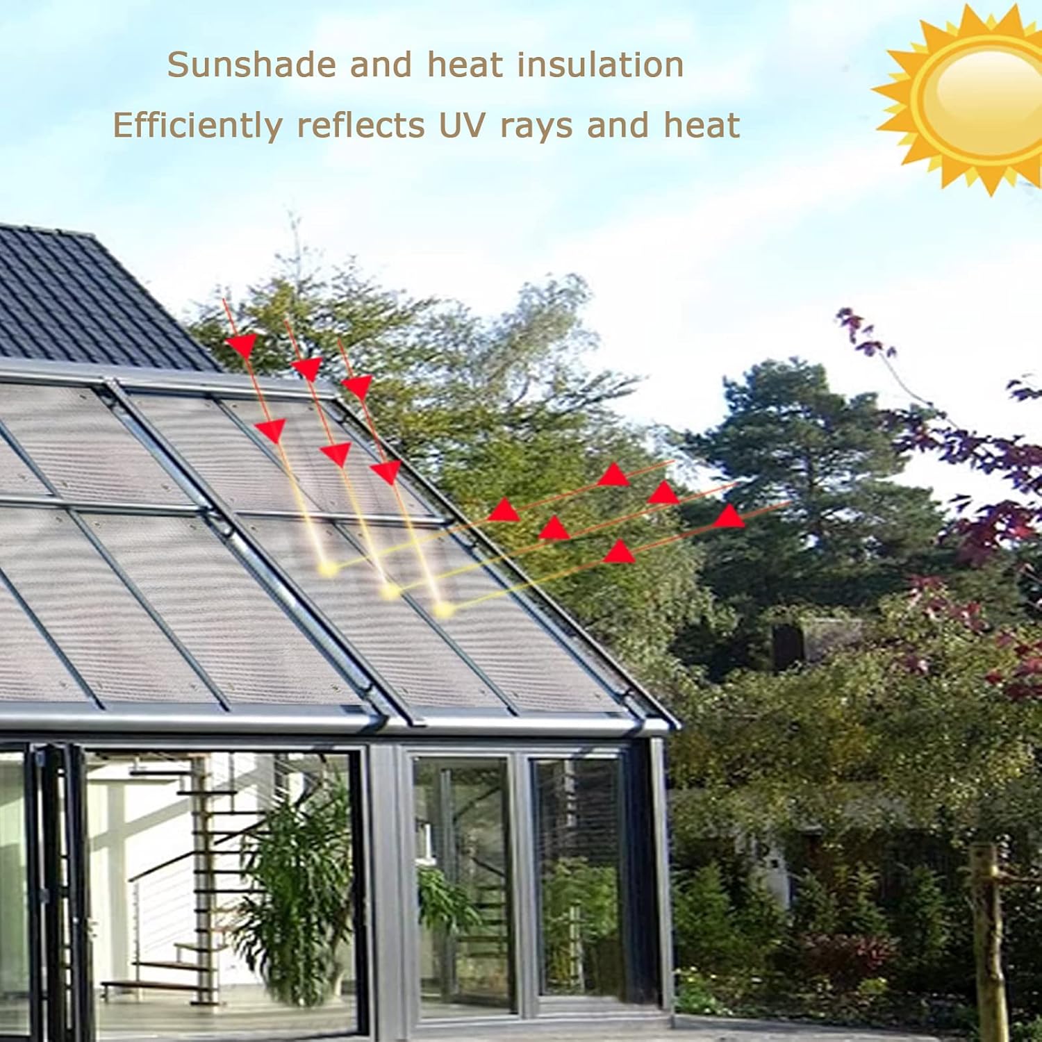 Película opaca de privacidad para ventana con bloqueo solar y antirrayos UV, para control de calor, película aislante de papel de aluminio sin