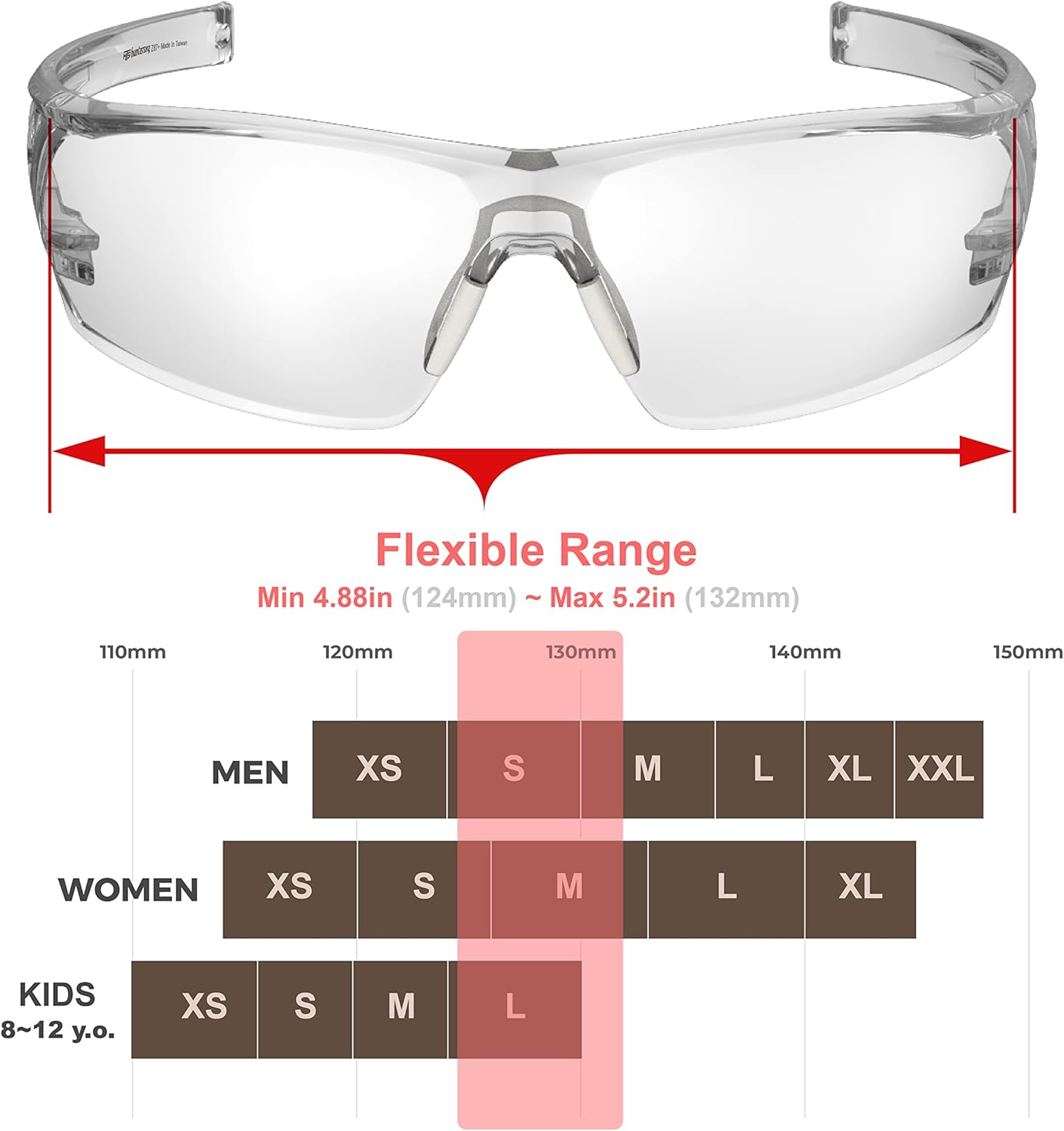 HUNTERSKY HTS – Gafas de seguridad transparentes para disparar y antivaho ligeras, con ANSI Z87.1, resistentes a los arañazos