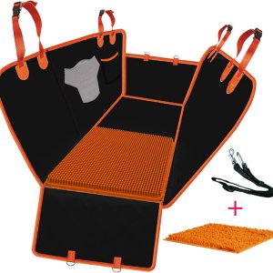 El asiento de automóvil para perro viene con alfombrilla desmontable, hamaca para perro para asiento trasero de automóvil con alivio de ventana de El asiento de automóvil para perro viene con alfombrilla desmontable, hamaca para perro para asiento trasero de automóvil con alivio de ventana de