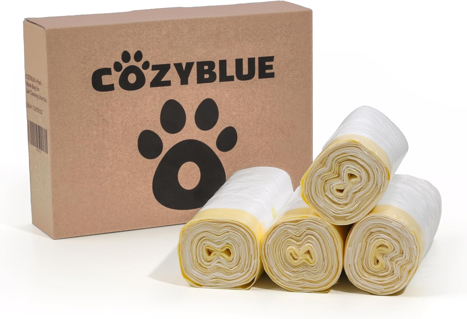 Paquete de 4 forros para cajones de caja de arena para gatos, bolsas de desechos, 80 bolsas en total, grandes, sin perfume, 23.62 x 22.24 pulgadas