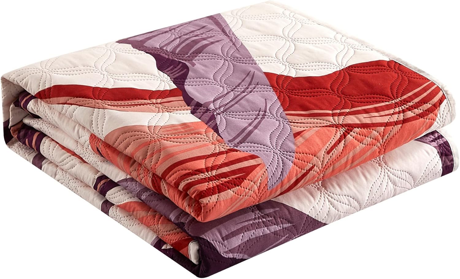 New York & Company Trident – Juego de edredón de 3 piezas, ropa de cama contemporánea con diseño floral a gran escala, fundas de almohada incluidas,