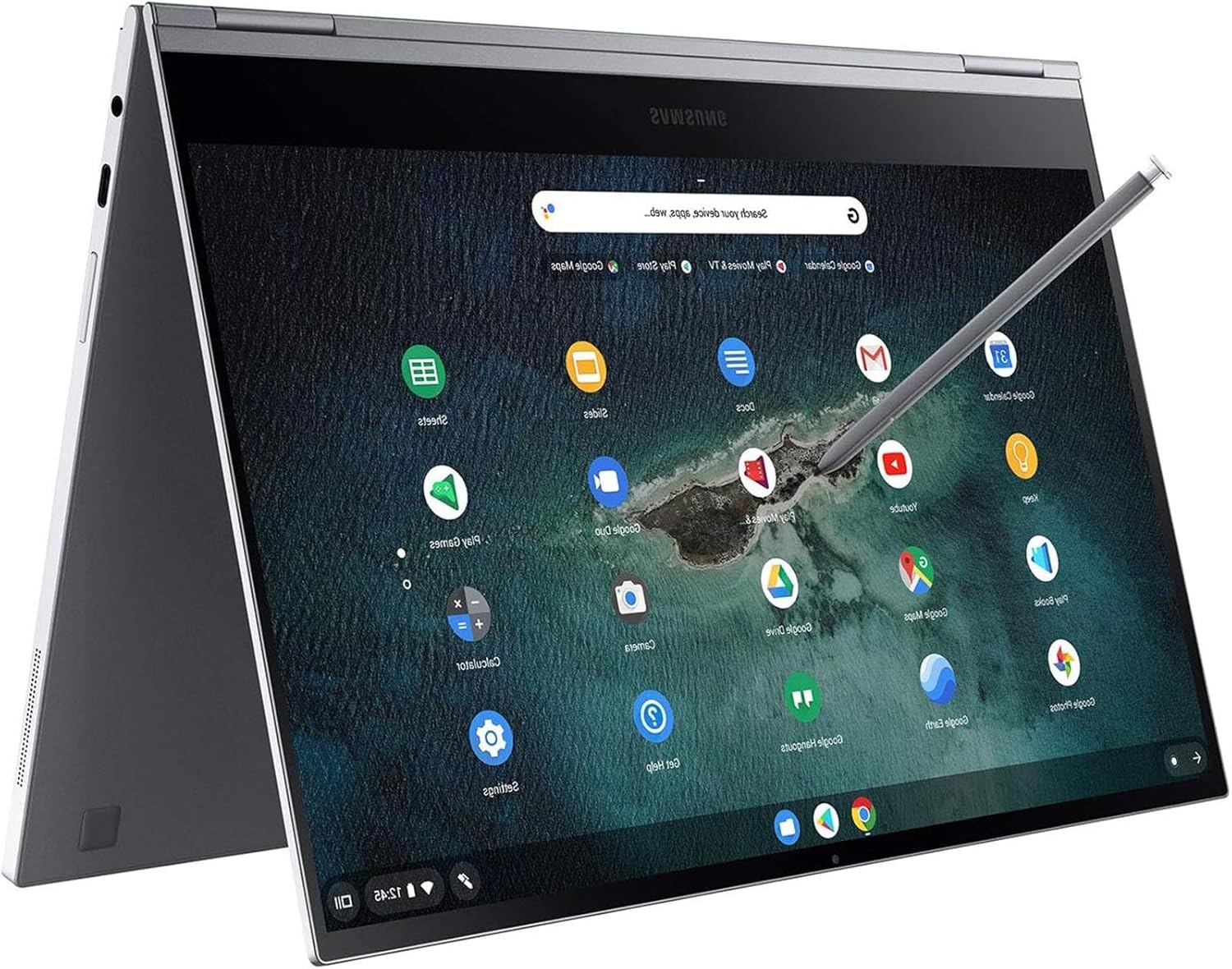 Samsung Chromebook – Laptop con pantalla táctil con bolígrafo, pantalla AMOLED UHD de 13.3, Intel i5-10210U, teclado retroiluminado, Wi-Fi