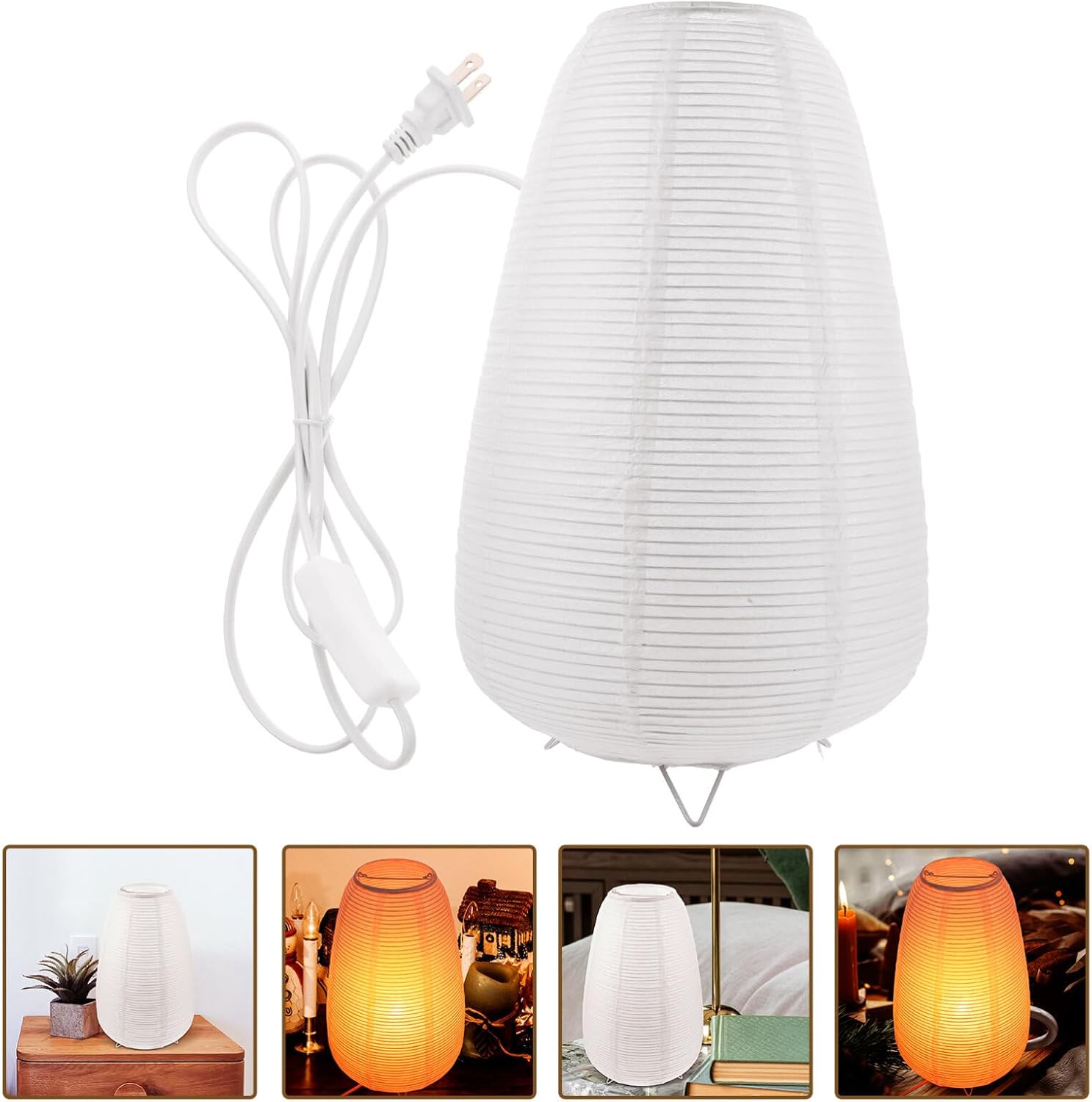 DOITOOL Linterna de papel lámpara de escritorio dormitorio lámpara de escritorio lámpara de noche luz dormitorio luz linterna lámpara de mesa