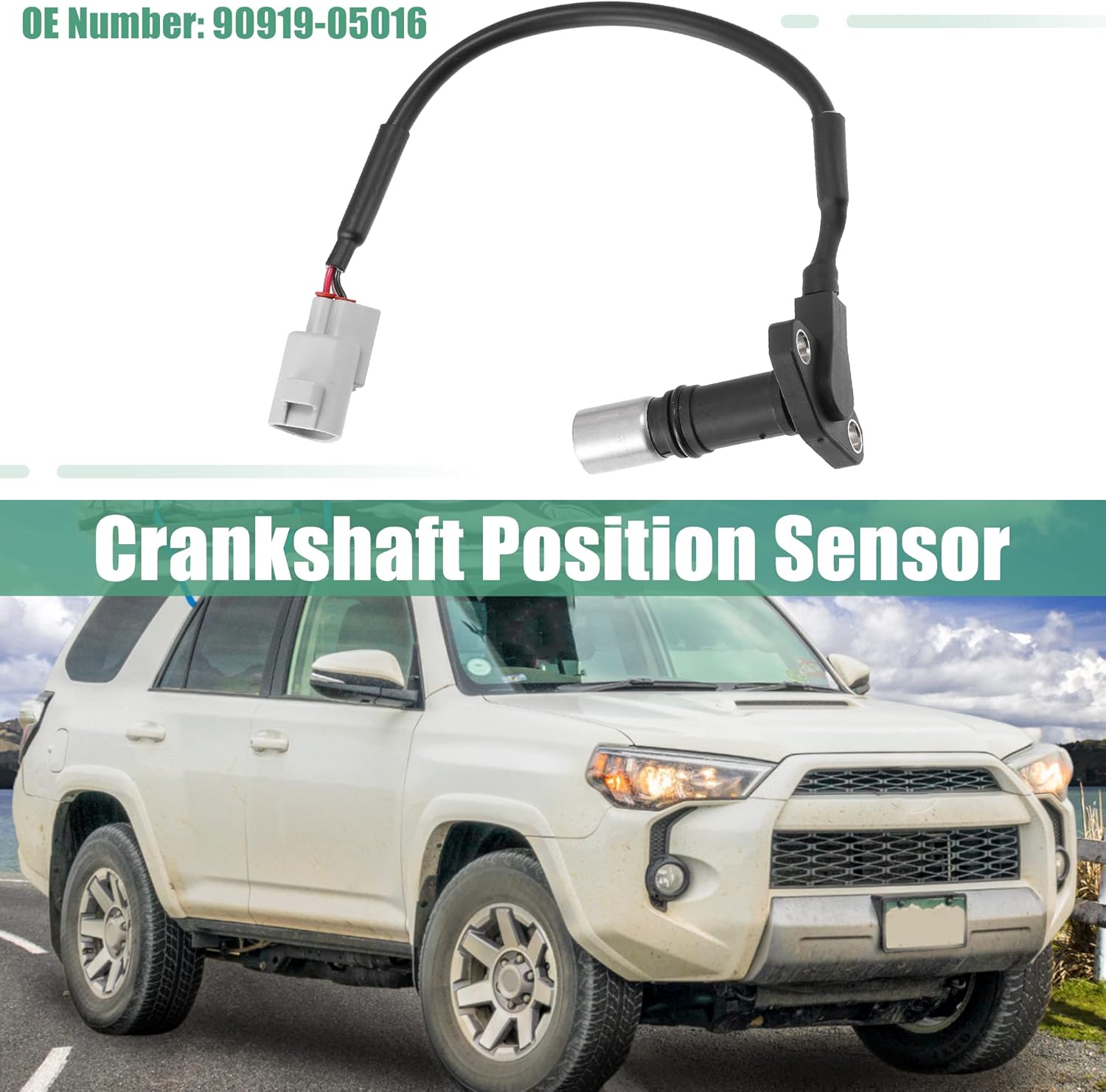 X AUTOHAUX Sensor de posición del cigüeñal 90919-05016 para Toyota 4Runner 2.7L AT Base 1996-2000 para Toyota 4Runner 2.7L MT Base 1996-2000