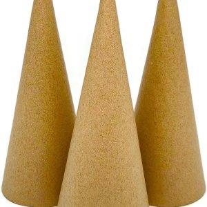 AllStellar Juego de 3 conos de papel maché con parte inferior abierta de 8.8 x 3.5 pulgadas (pequeño Plus) – Para proyectos de arte de bricolaje, AllStellar Juego de 3 conos de papel maché con parte inferior abierta de 8.8 x 3.5 pulgadas (pequeño Plus) – Para proyectos de arte de bricolaje,