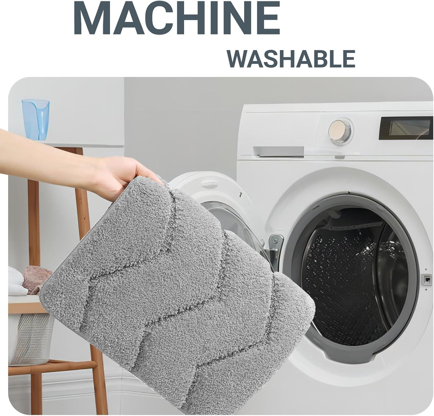 Alfombras de baño para baño, antideslizantes, ultra suaves, gruesas, para bañera, absorbente, para el suelo, de secado rápido, lavable a máquina, de