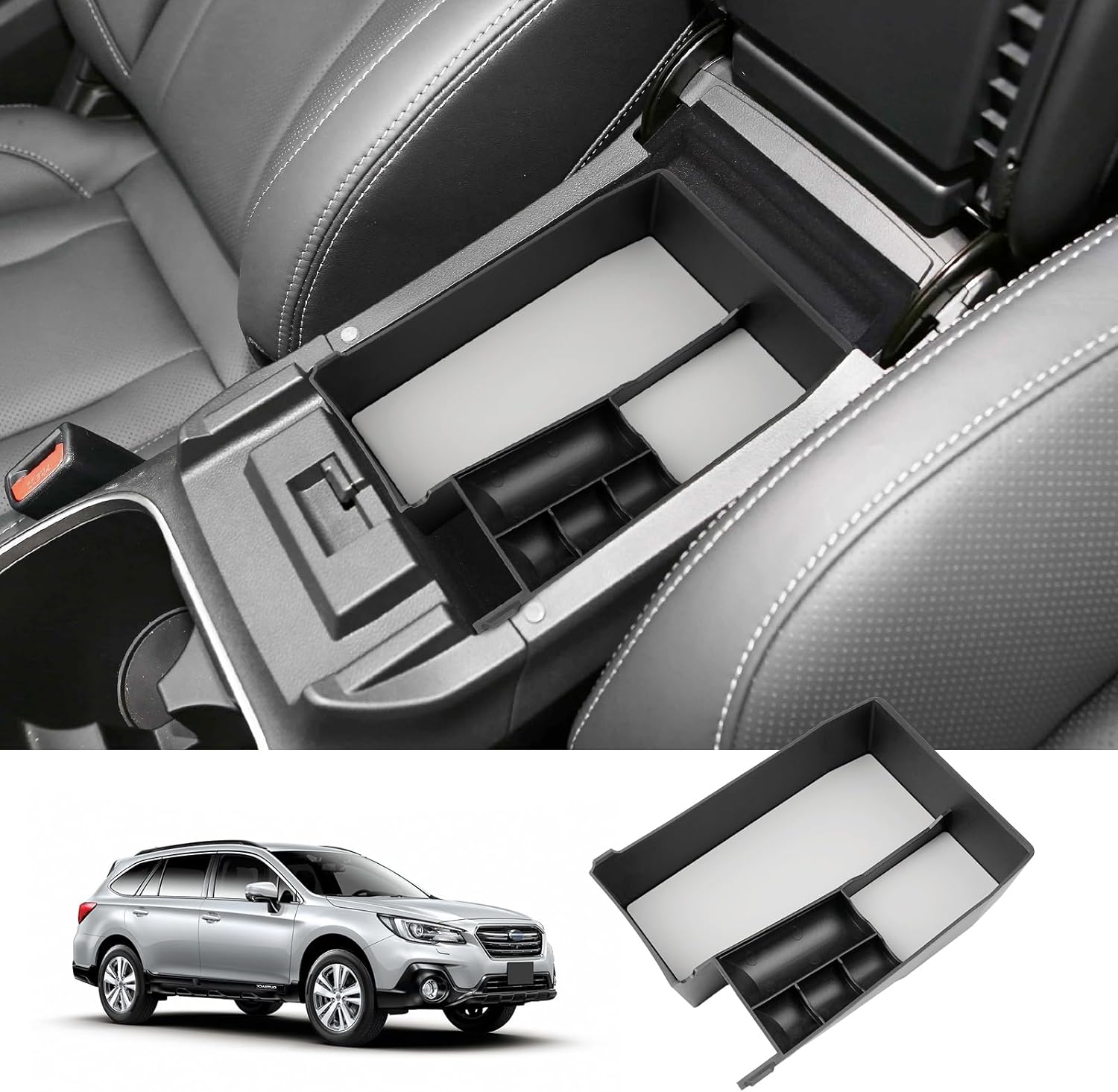 LUWU Organizador de consola central Subaru Outback 2023 Outback 2023, accesorios Outback 2021-2023, caja de almacenamiento para reposabrazos Outback