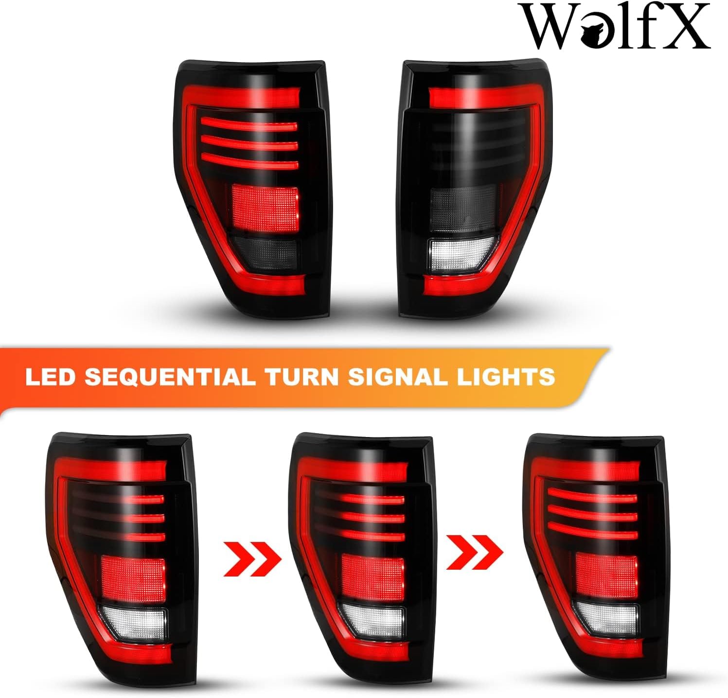 Luces traseras LED completas F150 para Ford F150 2009 2010 2011 2012 2013 2014 Ford F150 montaje de luces traseras de freno de camioneta luces
