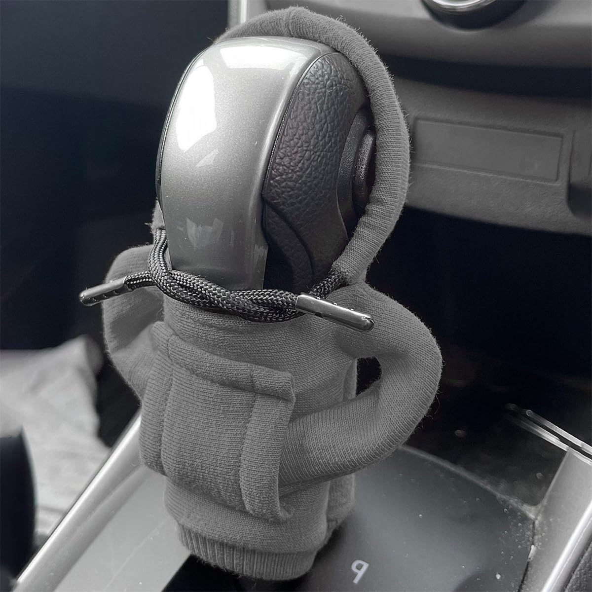 Funda para pomo de palanca de cambios de automóvil, suéter de moda y diseño de camisa con capucha, bonitos accesorios interiores automotrices,