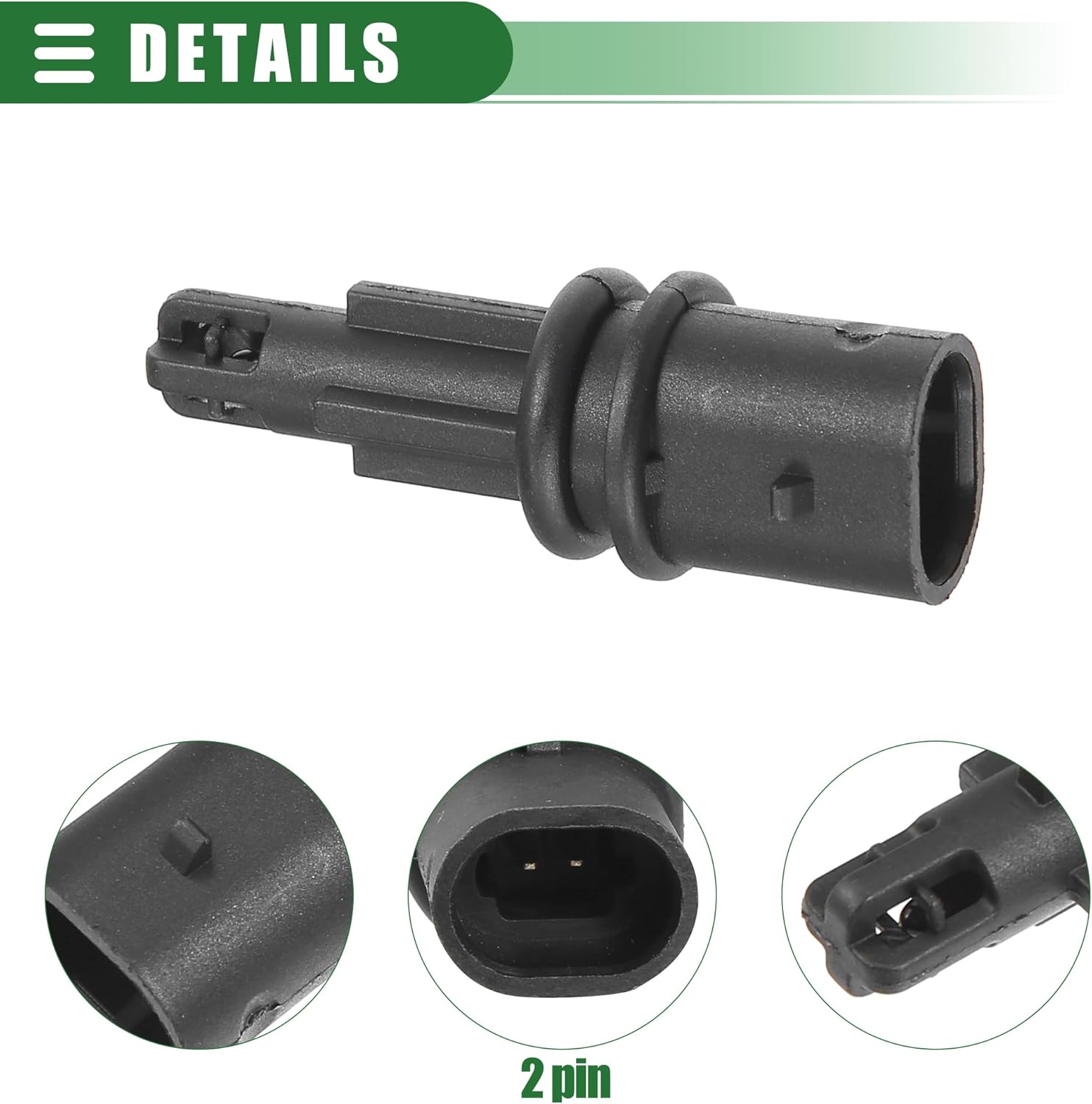 Motoforti Sensor de temperatura de admisión de aire, sensor de temperatura de carga de aire, para Chevrolet Cruze 2009-2016, plástico,