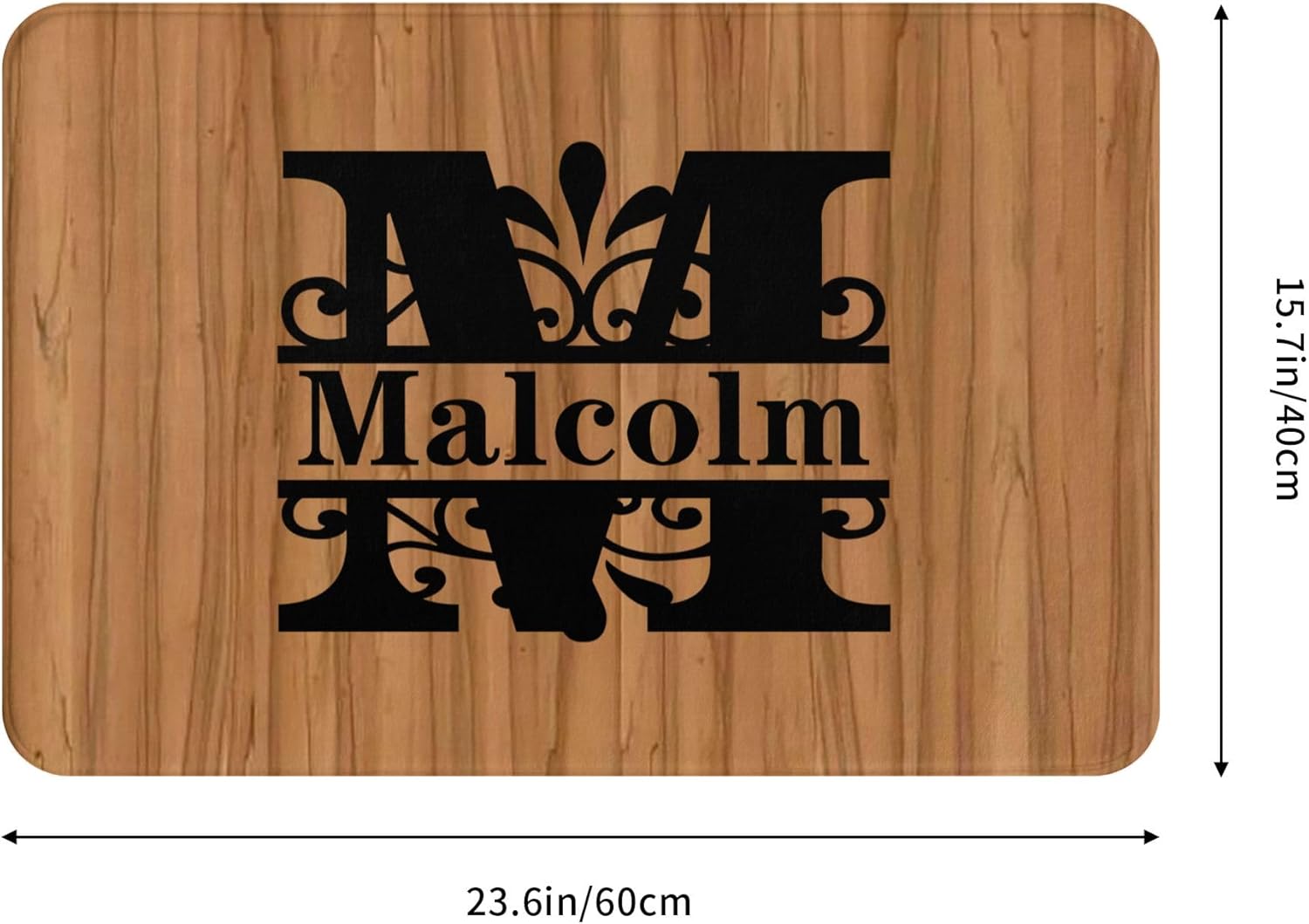HYHSJY Tapete de bienvenida personalizado con iniciales para exteriores, para puerta delantera, monograma y nombre de la familia, tapete de piso