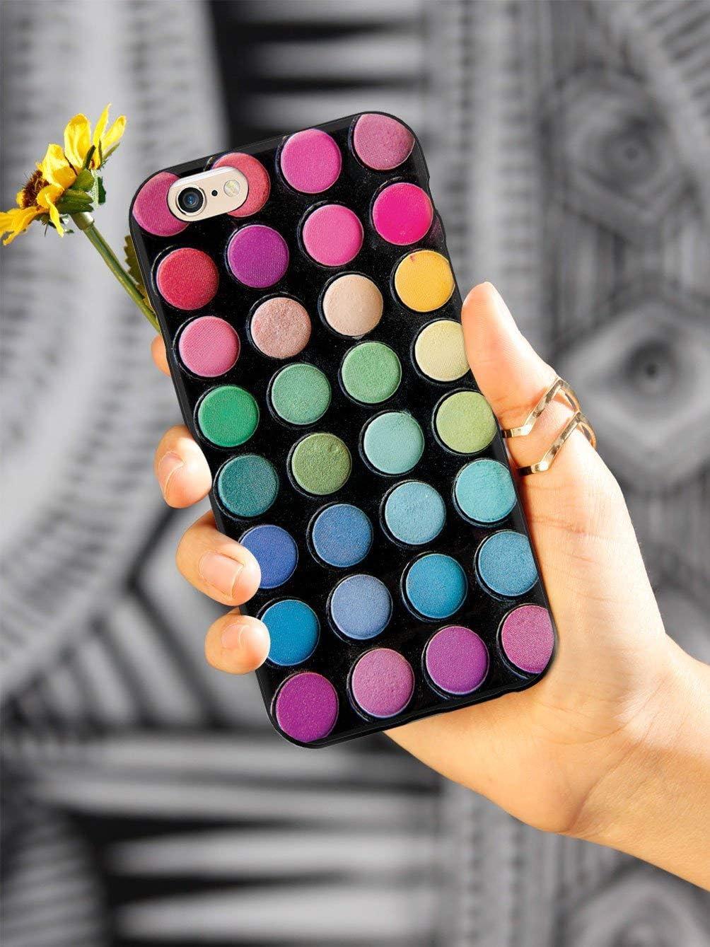Inspired Cases – Funda con textura 3D para iPhone 11 Pro Max – Funda protectora de goma para iPhone 11 Pro Max de Apple – Paleta de sombras de ojos