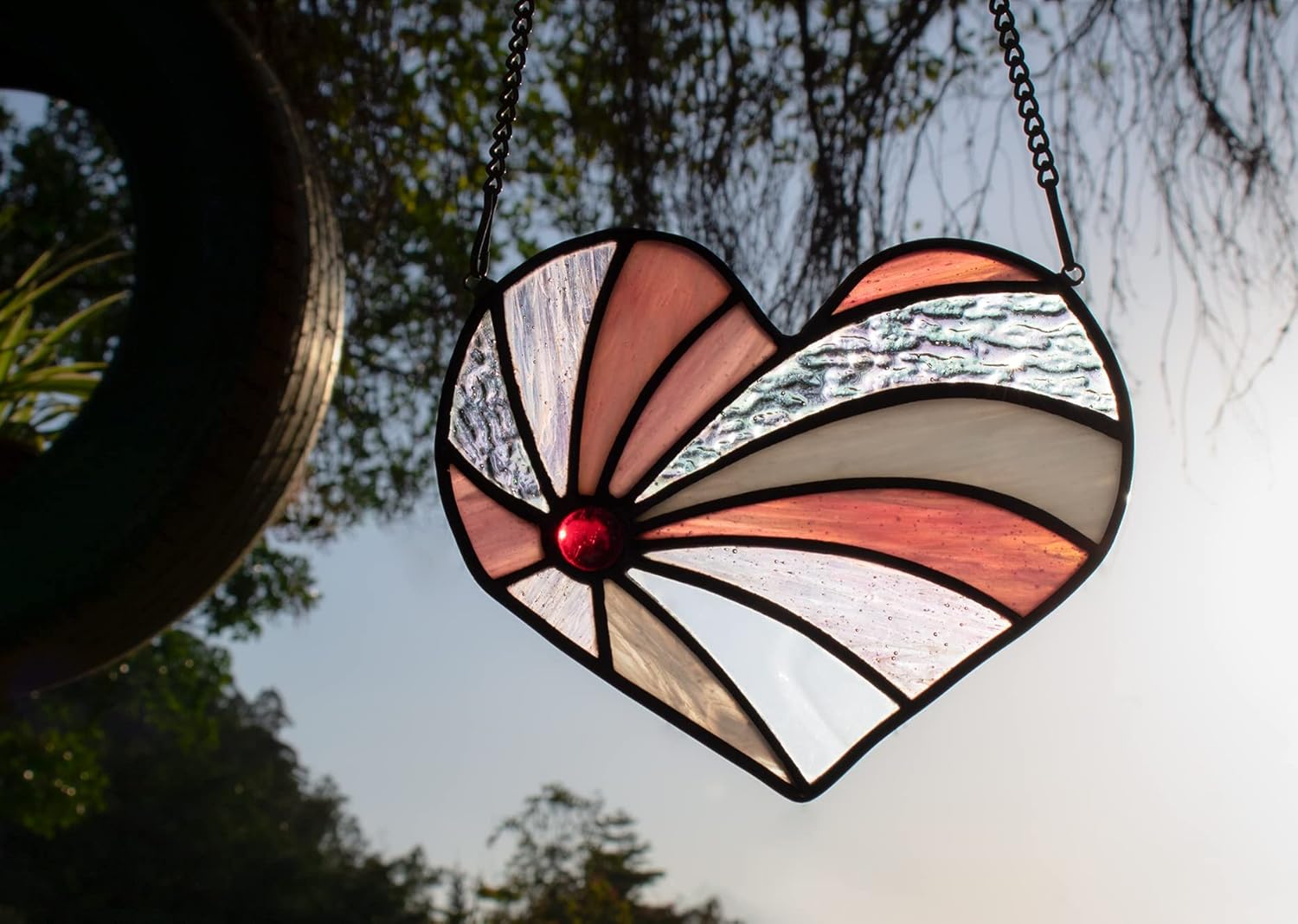 Regalo para mamá, atrapasoles con forma de corazón, para colgar en la ventana, regalo de cumpleaños en forma de corazón para abuela, tía, hermana,