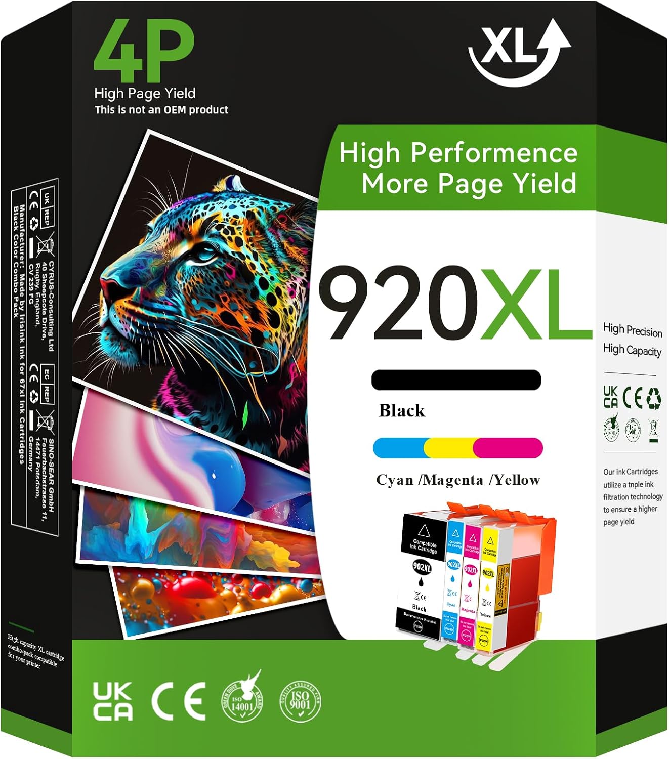 920XL – Cartuchos de tinta compatibles con impresoras de inyección de tinta HP 920XL 920 para impresoras de inyección de tinta HP OfficeJet 6000