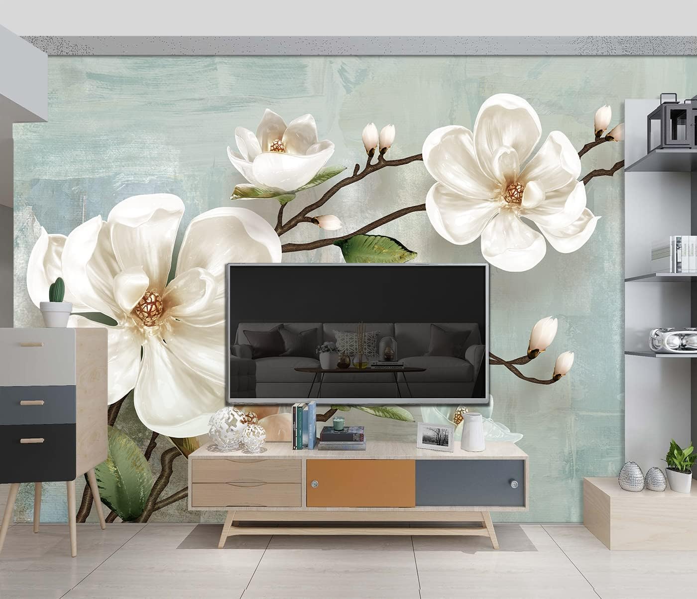 Hermoso papel tapiz floral 3D para dormitorio, flores modernas, murales de moda, oficina, decorativo, sala de estar, fondo de televisión, mural de