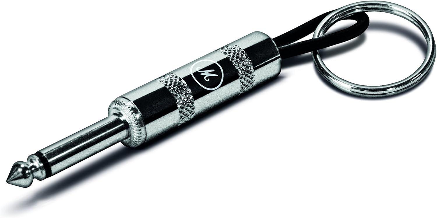 Soporte para llaves de amplificador de guitarra con licencia Marshall Stealth Jack, incluye 4 llaveros de enchufe de guitarra y 1 kit de montaje en