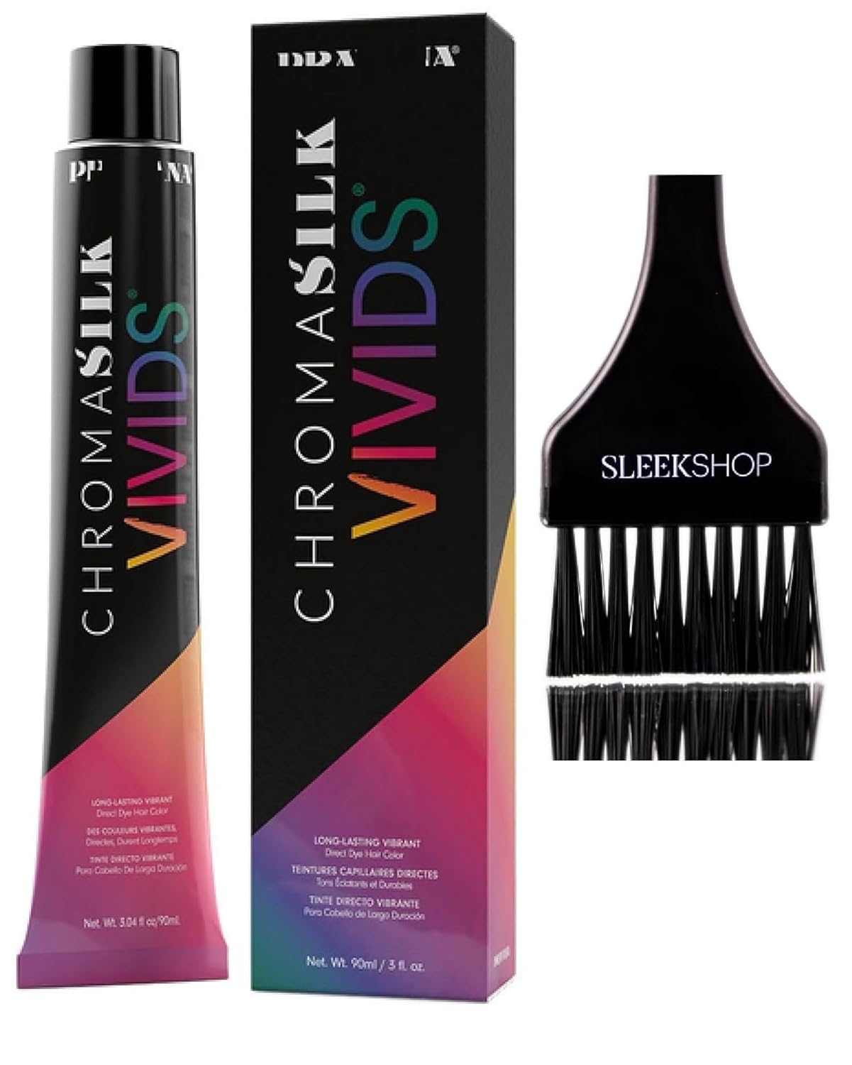 Sleekshop Comb + CHROMASILK VIVIDS de Pravaana – Tinte directo para el cabello, semipermanente (fórmula más reciente 2023-2024), 3 onzas líquidas